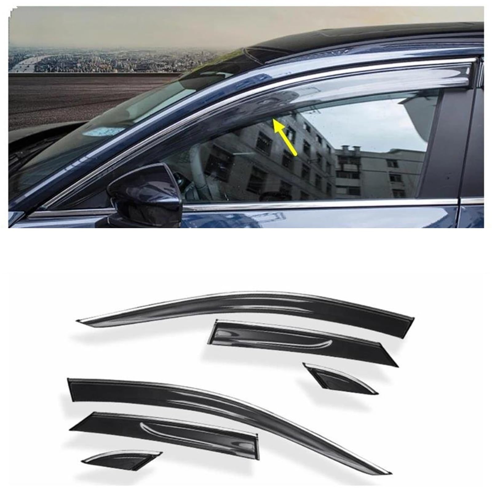 Seite Fenster Vent Visier Sonne Regen Schutz Markise Shelter Klebstoff Abdeckung ABS Für Mazda Für CX-30 2020-2022 Seitenfensterabweiser von DFOF G