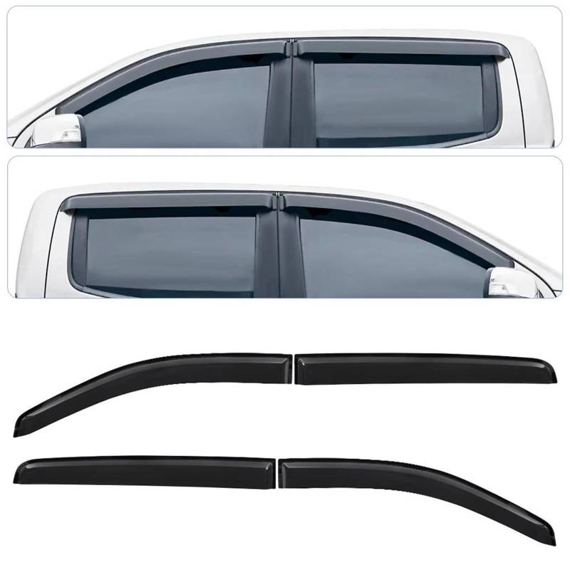 Seitenfenster-Visier-Entlüftungsabweiser Für Ford Für Ranger T7 2015–2018 Für XLT XLS XL Doppelkabine Seitenfensterabweiser von DFOF G