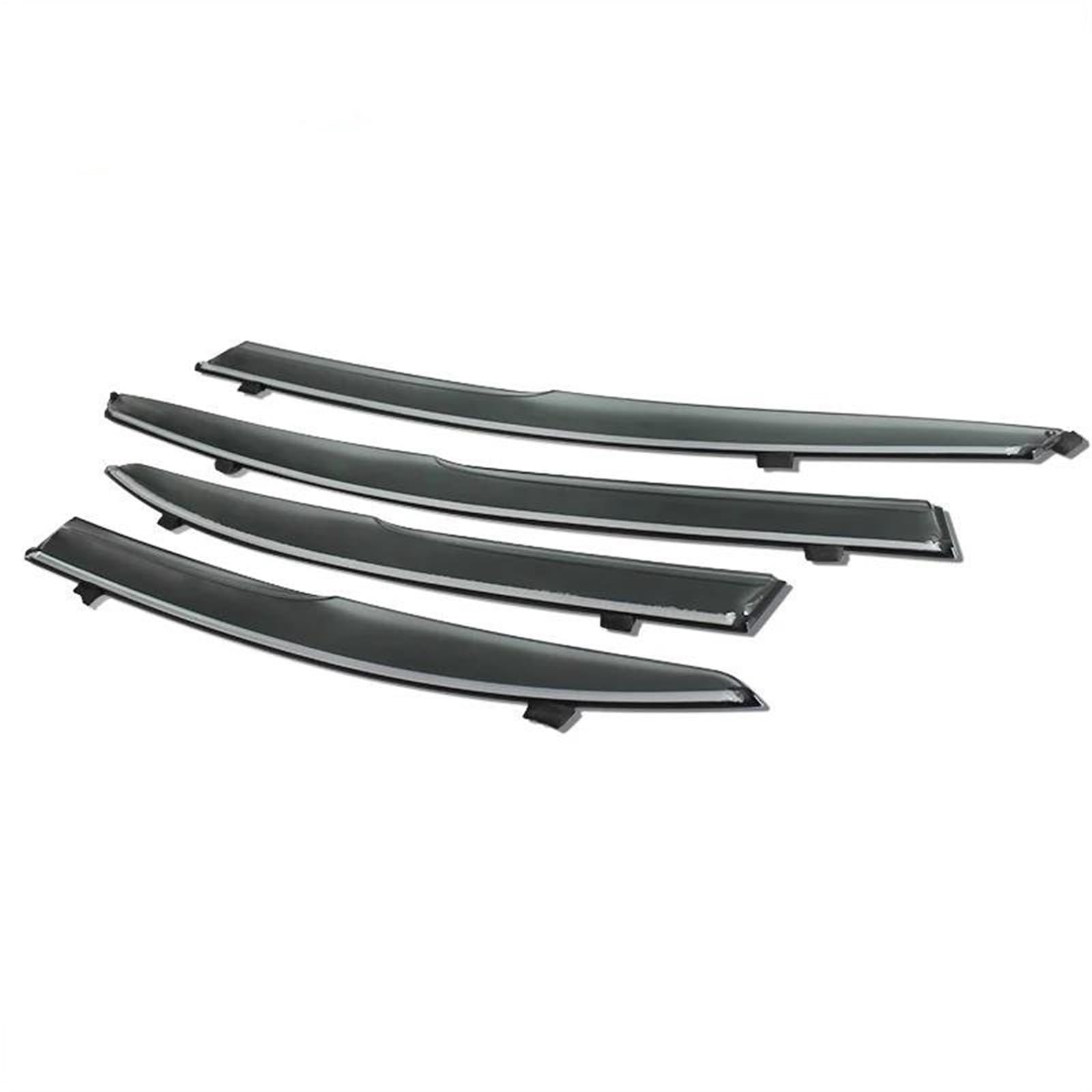 Seitenfensterabweiser Für Civic 8th Gen Limousine 2006–2011 Schwarze Fenstervisiere Sonnenschutz Regenschutz Seitenfensterabweiser(Chrome Strip) von DFOF G