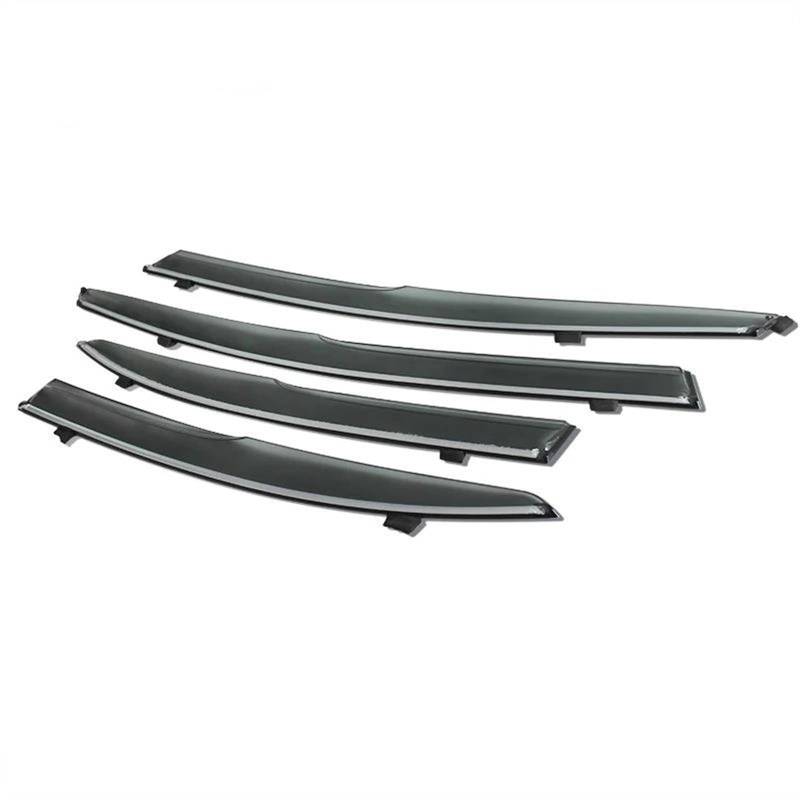 Seitenfensterabweiser Für Civic 8th Gen Limousine 2006–2011 Schwarze Fenstervisiere Sonnenschutz Regenschutz Seitenfensterabweiser(Chrome Strip) von DFOF G