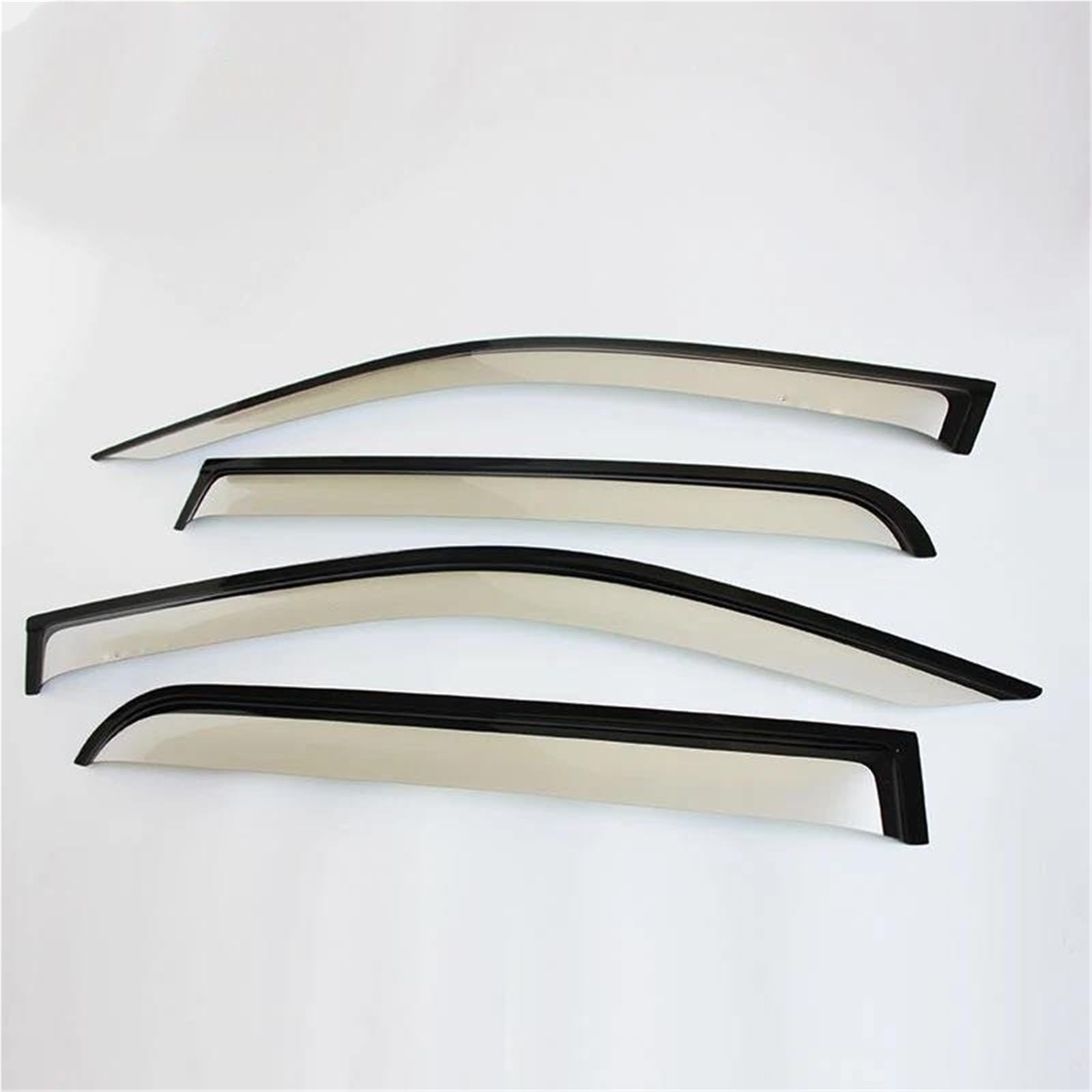 Tür Seite Fenster Schutz Windabweiser Auto Vent Visier Für Toyota Für Hilux Für Revo Für Rocco 2016-2021 Seitenfensterabweiser(Black Silver) von DFOF G