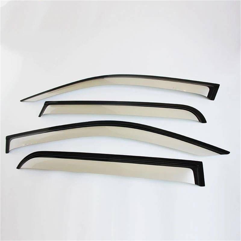Tür Seite Fenster Schutz Windabweiser Auto Vent Visier Für Toyota Für Hilux Für Revo Für Rocco 2016-2021 Seitenfensterabweiser(Black Silver) von DFOF G