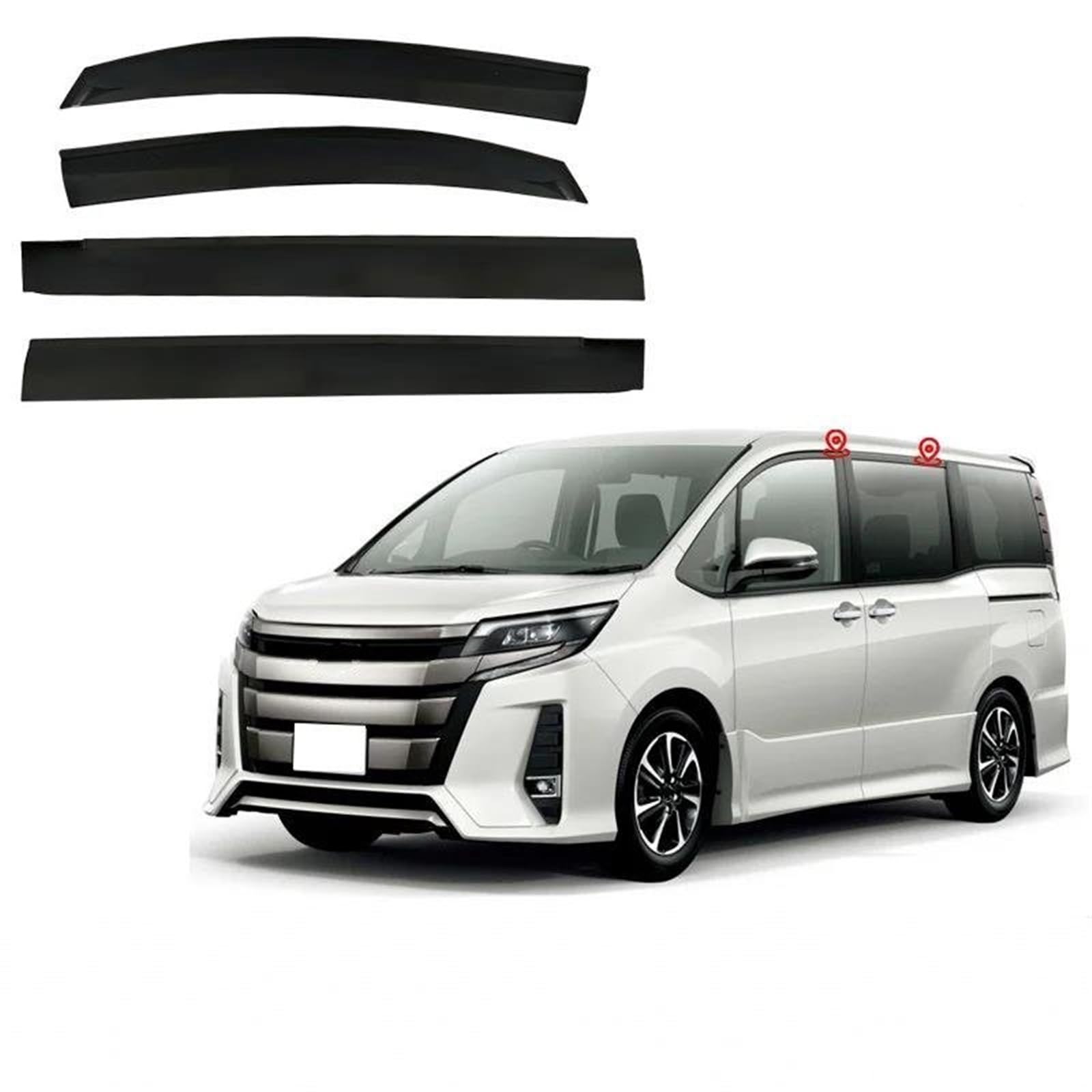 Tür Visier Für Toyota Für Noah Für Esquire Für Voxy NAV1 MK3 R80 2014-2021 Fenster Visier Vent Windabweiser Seitenfensterabweiser von DFOF G