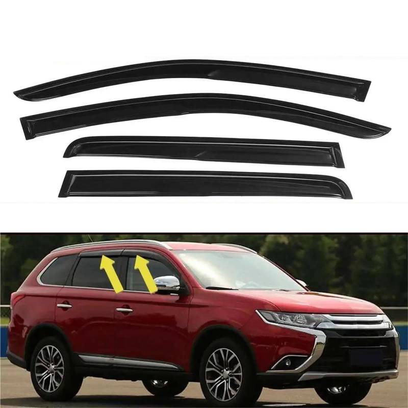 Tür Visier Seite Fenster Sonne Regen Schutz Markisen Unterstände Vent Visier Für Mitsubishi Für Outlander 2012-2021 Seitenfensterabweiser von DFOF G