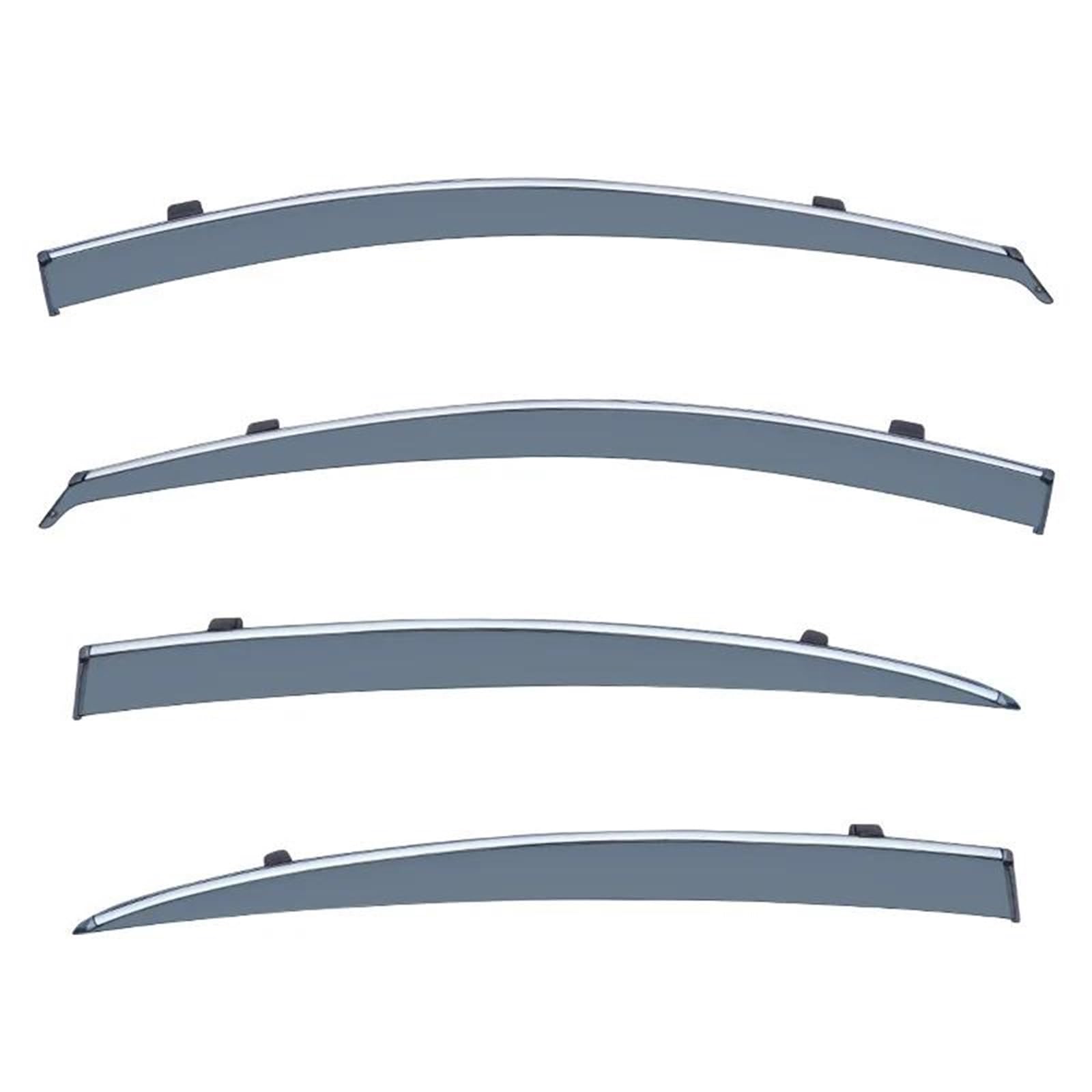 Türvisier Für Mazda 2 Limousine 2008–2010 Autofenster-Visier Lüftungsöffnung Windabweiser Visiere Regenschutz Seitenfensterabweiser(PC Stainless Steel) von DFOF G