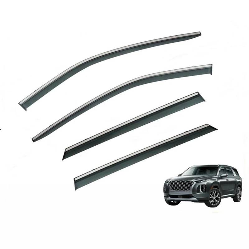 Windabweiser-Regenschutz Für Hyundai Für Palisade 2020–2024 Seitenfenster-Visier-Schild-Abdeckung 4-teiliges Set Seitenfensterabweiser von DFOF G