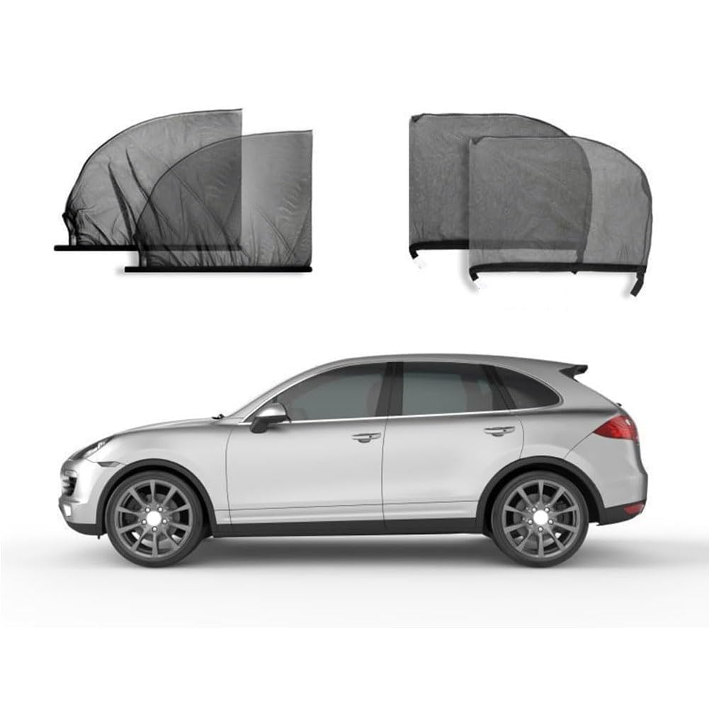 Auto-Seitenfenster-Sonnenschutz, Für VW T-ROC 2018-2023 magnetischer Sichtschutz Sonnenschutz Fenstervorhang, UV Schutz Sonnenschutz Autofenster Schutz ZubehöR,4PCS von DFVOOP