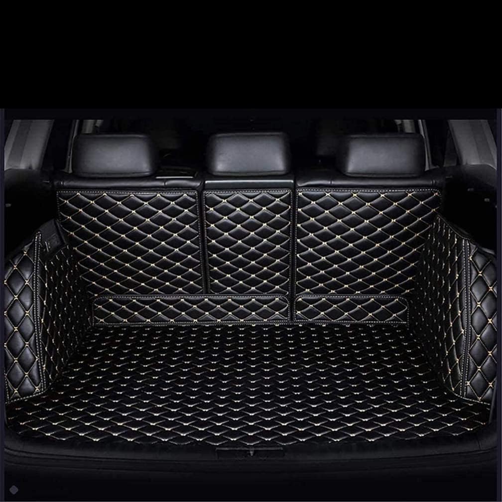 Auto VollstäNdige Einkreisung Kofferraummatte für Jeep Compass II 2017-2023, Auto Leder Kofferraumwanne Wasserdicht Schutzmatte, Teppiche Zubehör,B/Black Rice von DGCS