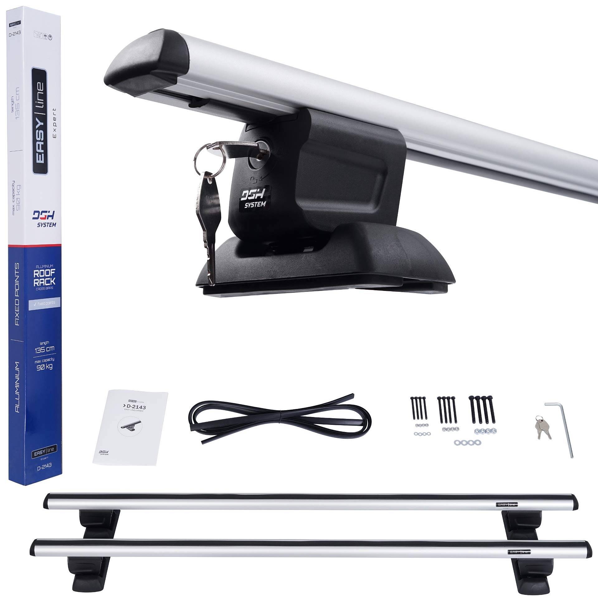 DGH SYSTEM Kompletter Aluminium-Dachträger Easy Line Expert 135 cm kompatibel mit Mitsubishi L200 VII Club Cab Pick-up 2019- mit Befestigungsgewinden, abschließbar, Nutzlast 90 kg DGH SYSTEM Kompletter Aluminium-Dachträger Easy Line Expert 135 cm kompatibel mit Mitsubishi L200 VII Club Cab Pick-up 2019- mit Befestigungsgewinden, abschließbar, Nutzlast 90 kg von DGH System