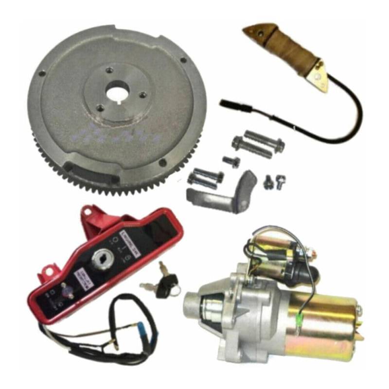 DGJMuu Elektrostarter Start Kit für HONDA GX340 11HP, HONDA GX390 13HP mit Schlüsselschalterbox Starter Anlasser Magnet Motor von DGJMuu