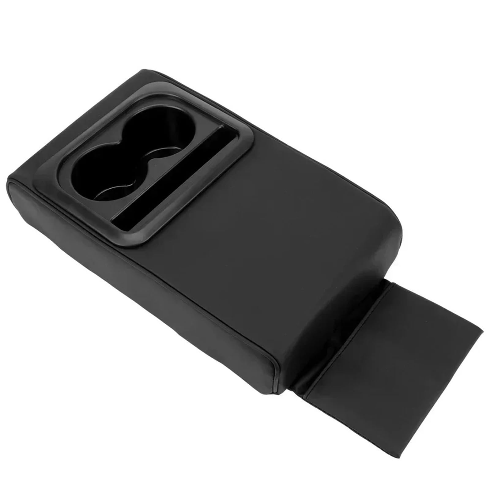 Armlehne Box Anti-Ermüdungs-Auto-Armlehnenkissenbox, Armlehnen-Aufbewahrungsbox, 1 Stück, mit Getränkehalter, Hand- und Ellenbogenstütze MittelArmlehnen(Black) von DGOINGPI