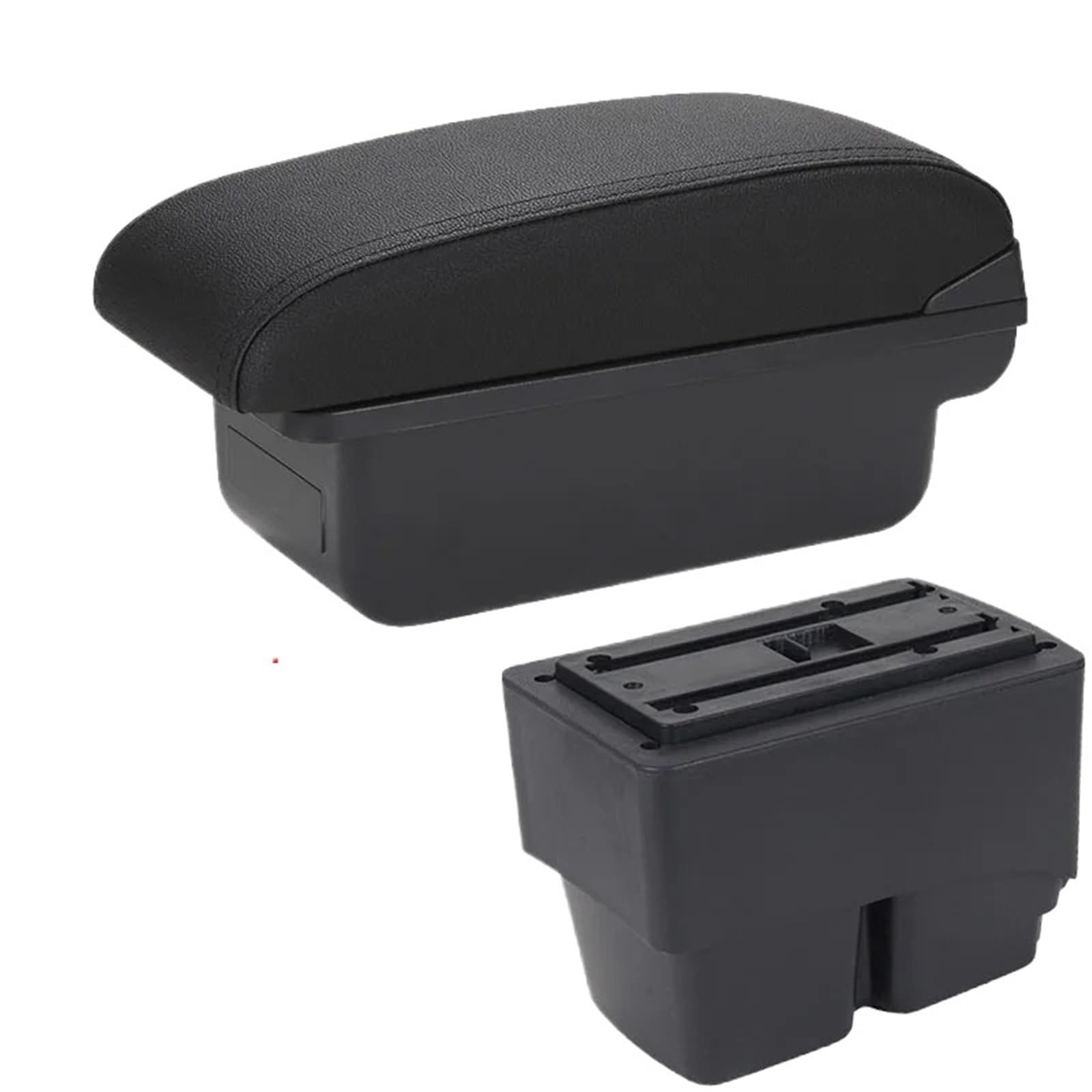 Armlehne Box Armlehnenbox Passend Für Ford Fiesta MK7 Autoarmlehne 2009-2017 Aufbewahrungsbox Innendetails Zubehör Einfache Installation MittelArmlehnen(C2 Black line NO USB) von DGOINGPI