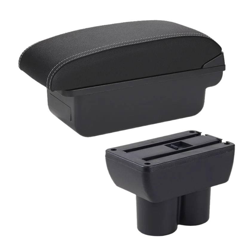 Armlehne Box Armlehnenbox Passend Für Suzuki Jimny JB23 JB43 Autoarmlehne 1999-2017 Nachrüstteile Armaufbewahrungsbox Autozubehör MittelArmlehnen(C3 Black white NOUSB) von DGOINGPI