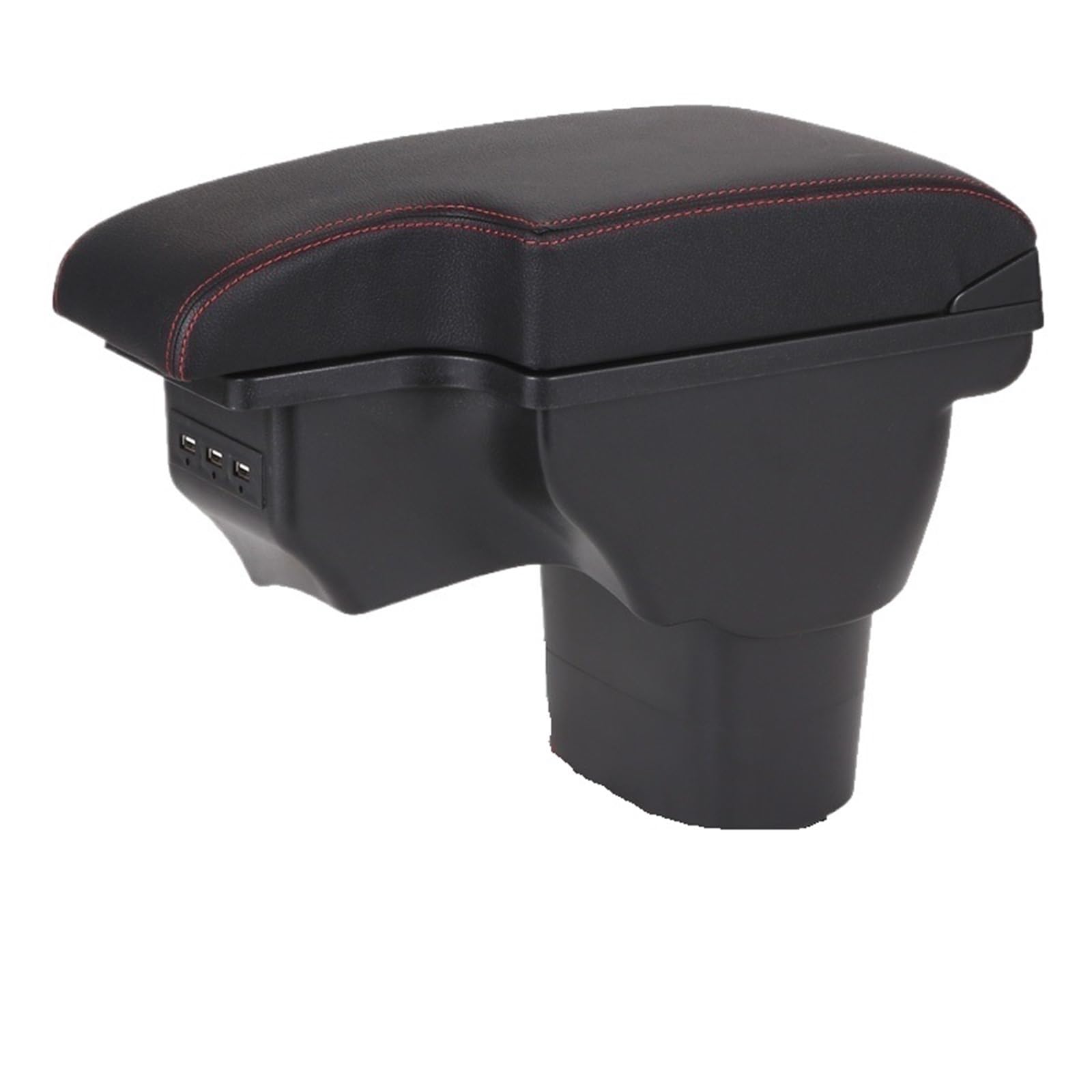Armlehne Box Armlehnenbox Passend für Infiniti ESQ Autoarmlehne 2010-2019 Zubehör Innenaufbewahrungsbox Nachrüstteile USB MittelArmlehnen(A1 Black red leather) von DGOINGPI