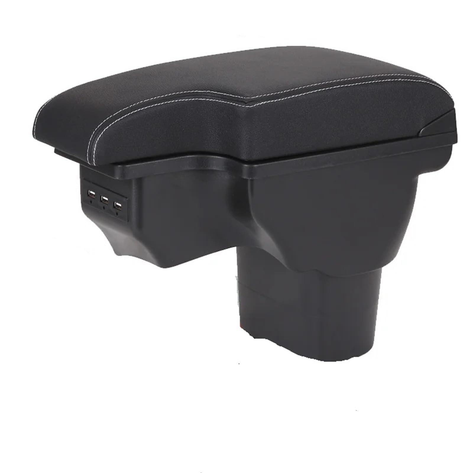 Armlehne Box Armlehnenbox Passend für Infiniti ESQ Autoarmlehne 2010-2019 Zubehör Innenaufbewahrungsbox Nachrüstteile USB MittelArmlehnen(A3 Black White line) von DGOINGPI