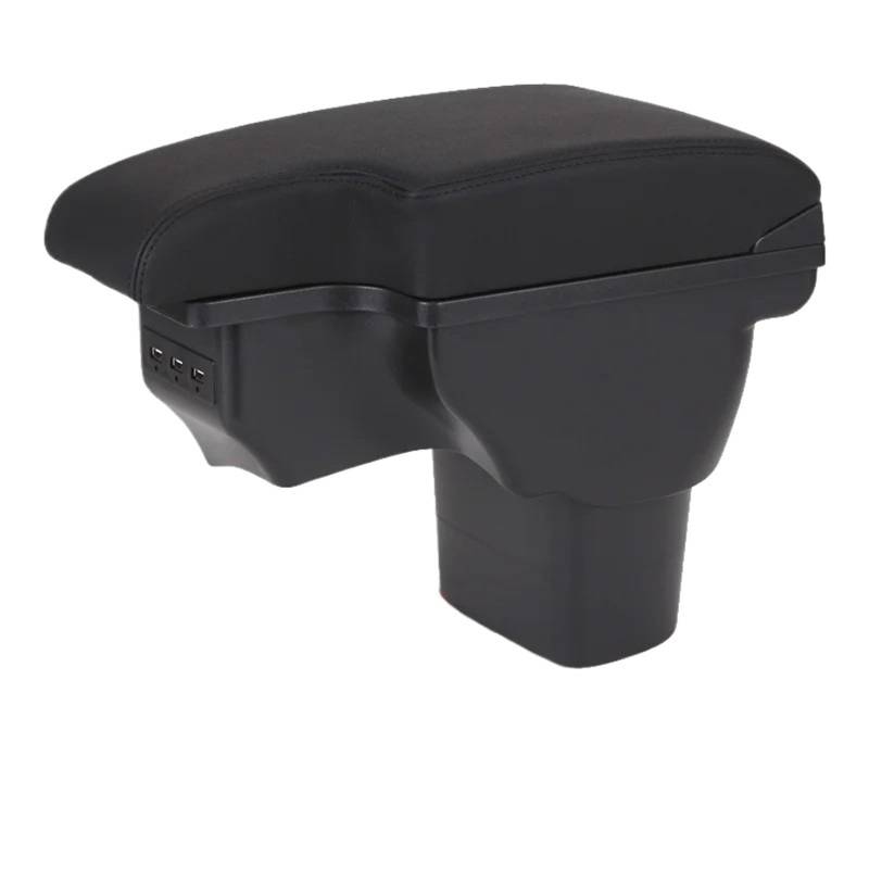 Armlehne Box Armlehnenbox Passend für Infiniti ESQ Autoarmlehne 2010-2019 Zubehör Innenaufbewahrungsbox Nachrüstteile USB MittelArmlehnen(B2 black line Corium) von DGOINGPI