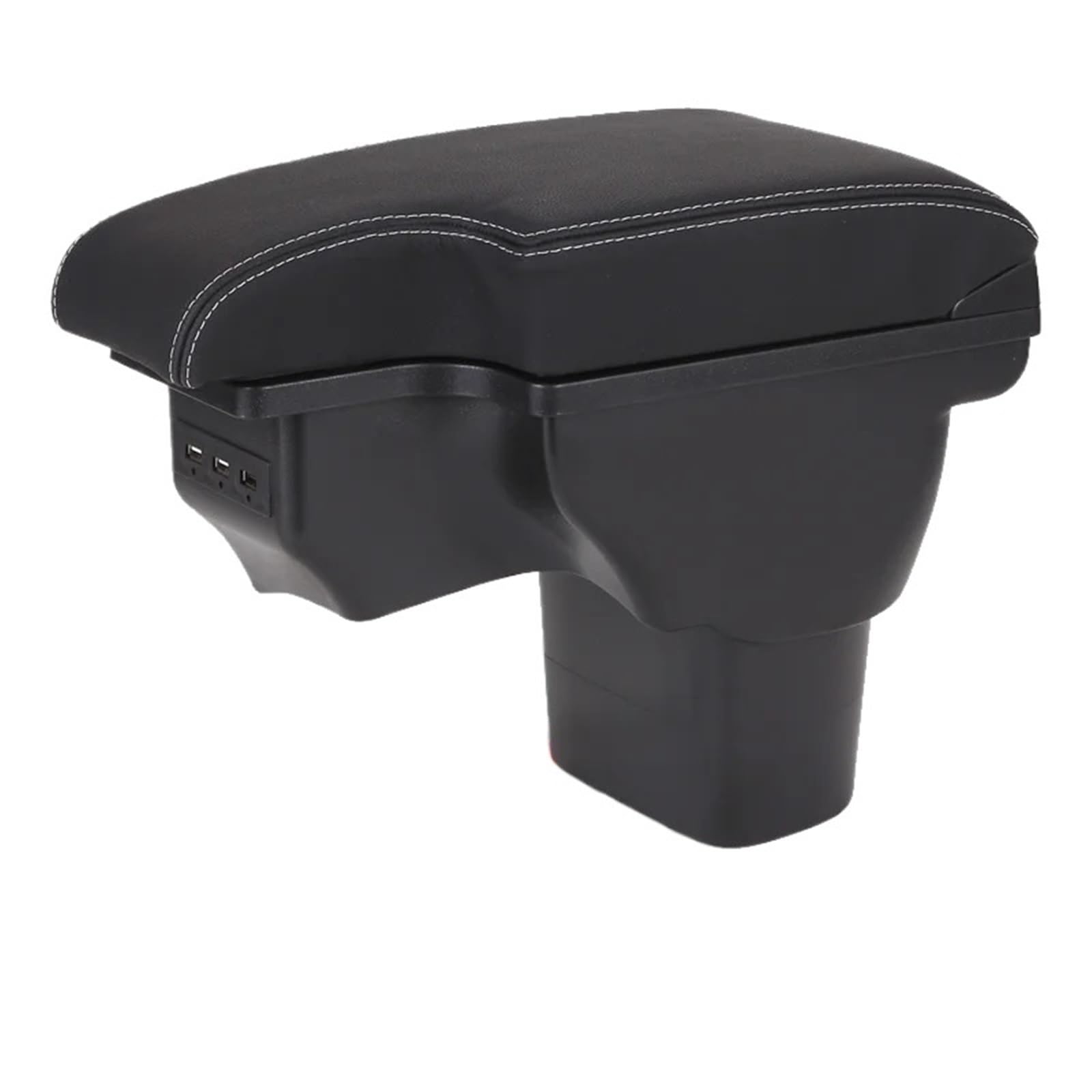 Armlehne Box Armlehnenbox Passend für Infiniti ESQ Autoarmlehne 2010-2019 Zubehör Innenaufbewahrungsbox Nachrüstteile USB MittelArmlehnen(B3 White line Corium) von DGOINGPI