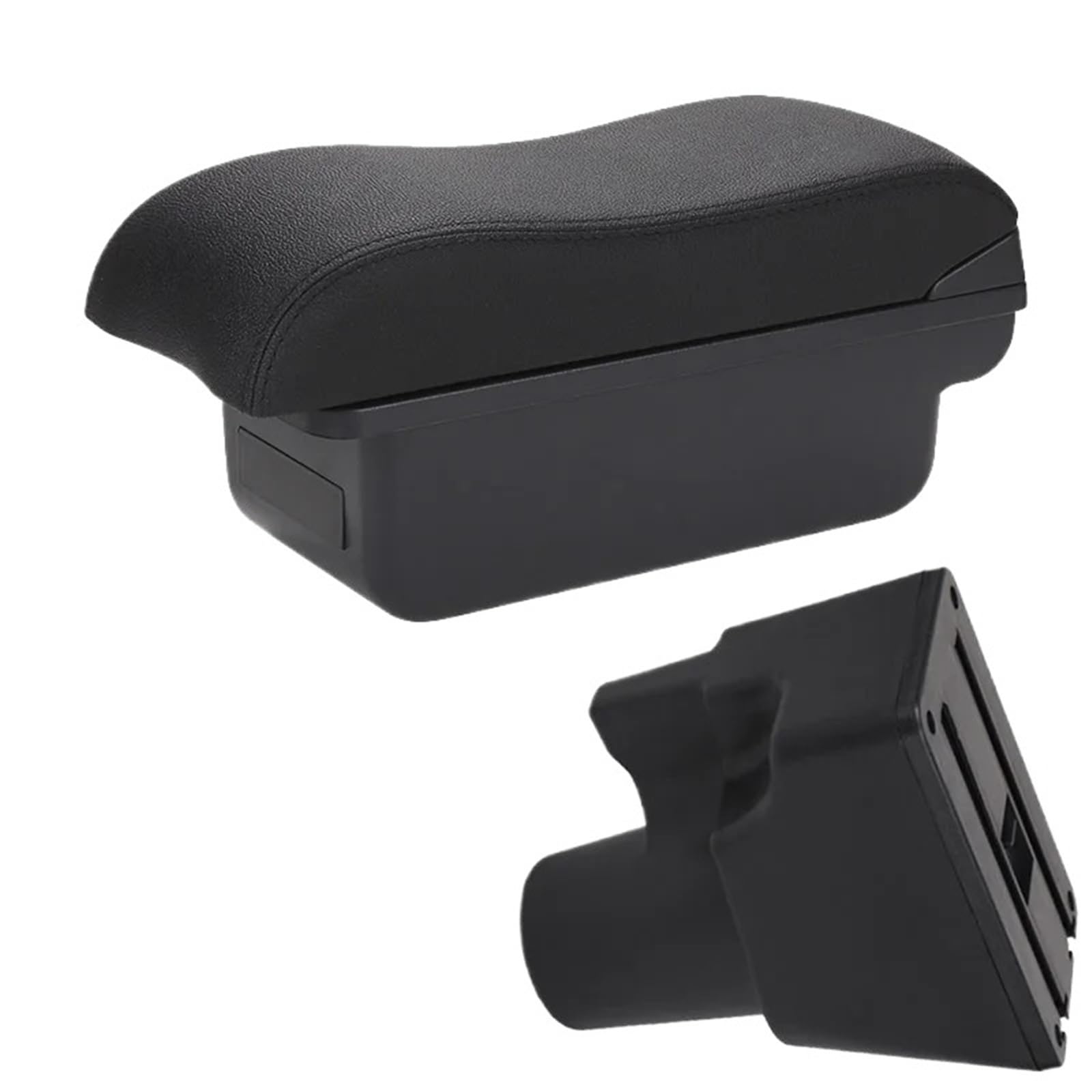 Armlehne Box Armlehnenbox Passend für Kia Picanto 3 X-Line Autoarmlehne Gebogene Oberfläche Leder Einfache Installation Aufbewahrungsbox Innenraum MittelArmlehnen(C2 Black line NO USB) von DGOINGPI