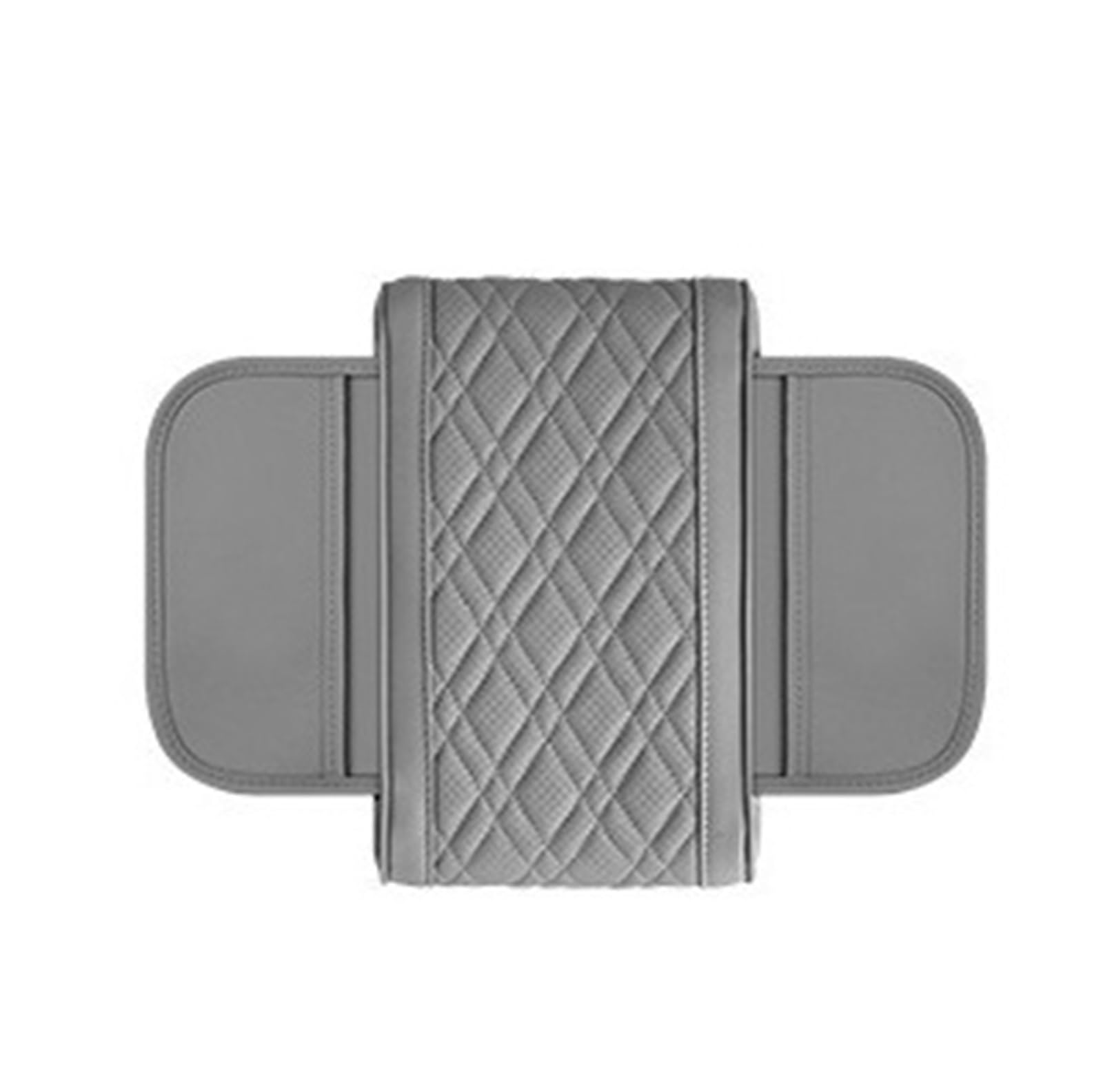 Armlehne Box Aufbewahrungsbox für die Armlehne im Auto, Höhenpolster, universelles Leder, elastischer Schwamm, Höhenpolster, Auto-Mittelarmlehne MittelArmlehnen(Gray) von DGOINGPI