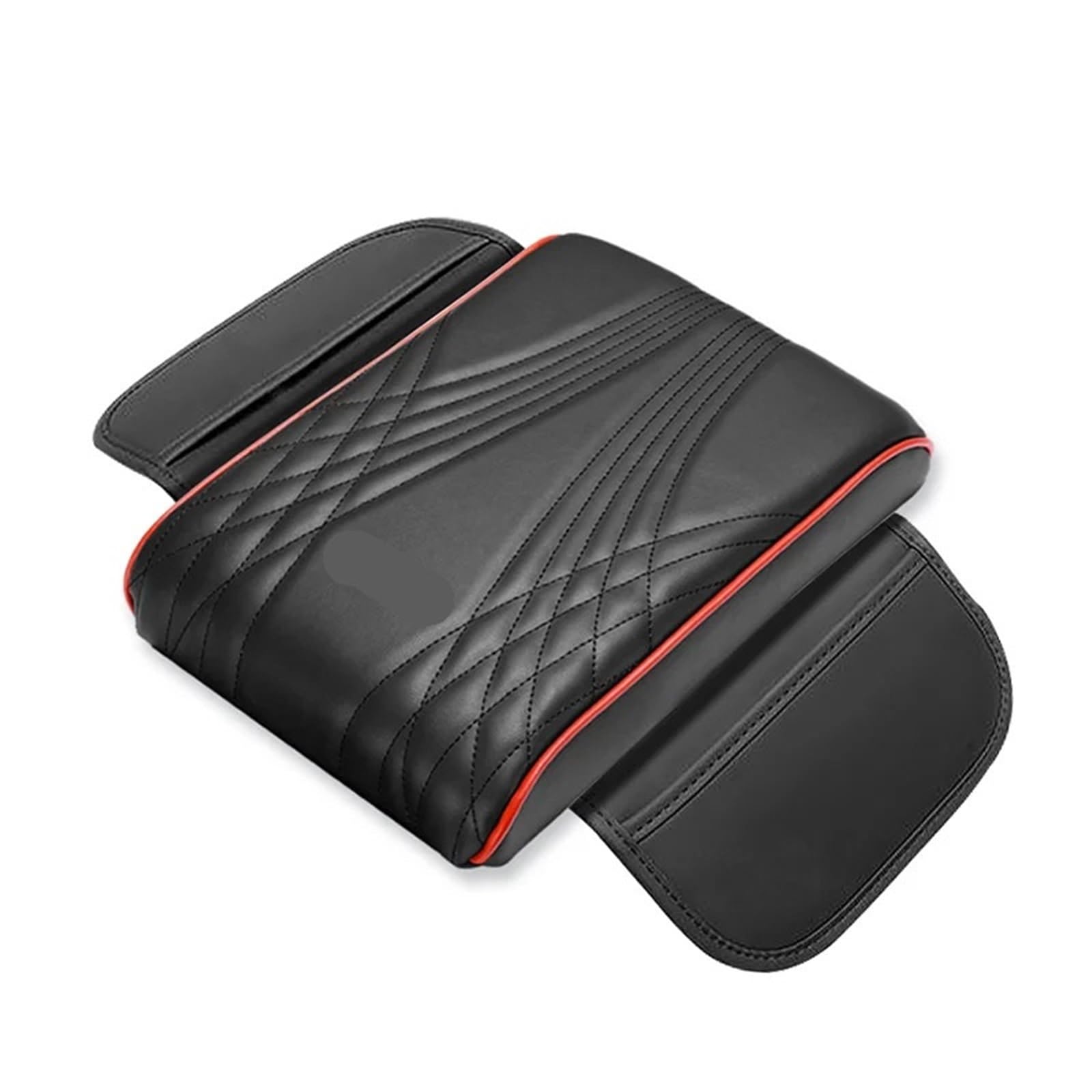 Armlehne Box Auto Armlehne Box Höhe Pad Mit Lagerung Tasche Höhe Pad Fit Für BYD Seagull V2l Dolphin Mini 3 F3 E6 G3 Ea1 Dmi MittelArmlehnen(BYD-B-Red edge) von DGOINGPI