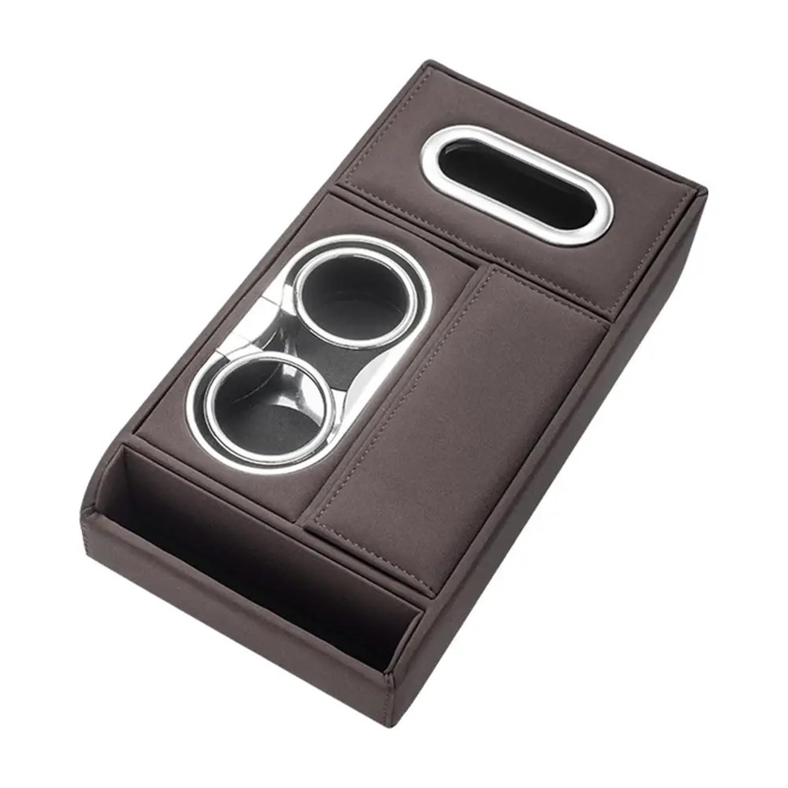Armlehne Box Auto Armlehne Kissen Mit 2 Tasse Halter Tissue Box Lagerung Pads Abdeckung Erhöhen Center Konsole Pad Rest MittelArmlehnen(Brown) von DGOINGPI