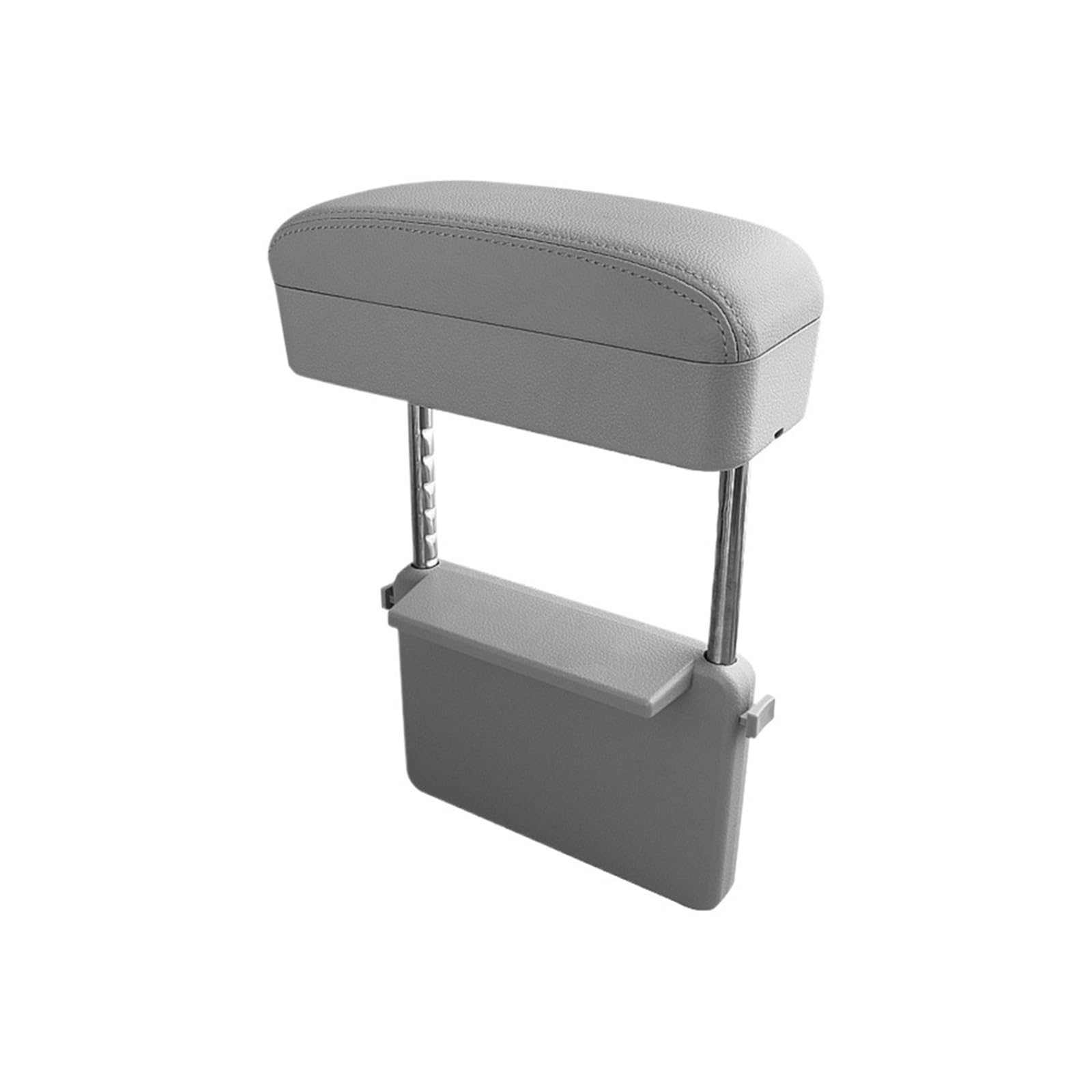Armlehne Box Auto-Armlehnenbox, Sitznaht-Aufbewahrungsbox, PU-Leder-Ellenbogenstützpolster, Höhenverstellbar, Auto-Universal-Armlehnenbox-Organizer MittelArmlehnen(Gray) von DGOINGPI