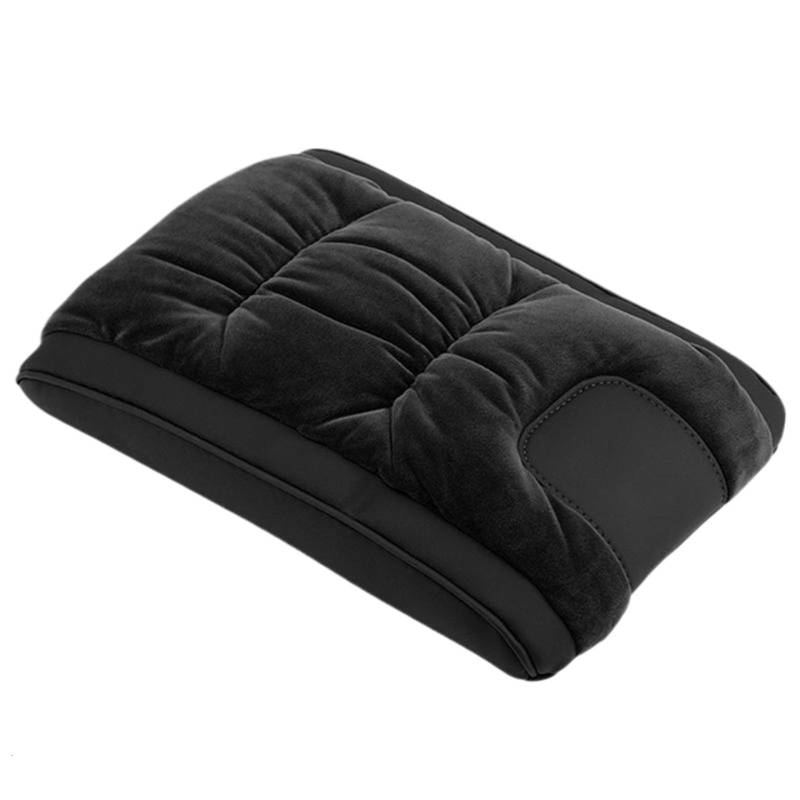 Armlehne Box Auto-Armlehnenbox-Erhöhungskissen Auto-Armlehnenkonsolenkissen Flanell Auto-Mittelkonsolen-Armlehnen-Booster-Pad-Abdeckung MittelArmlehnen(Black) von DGOINGPI