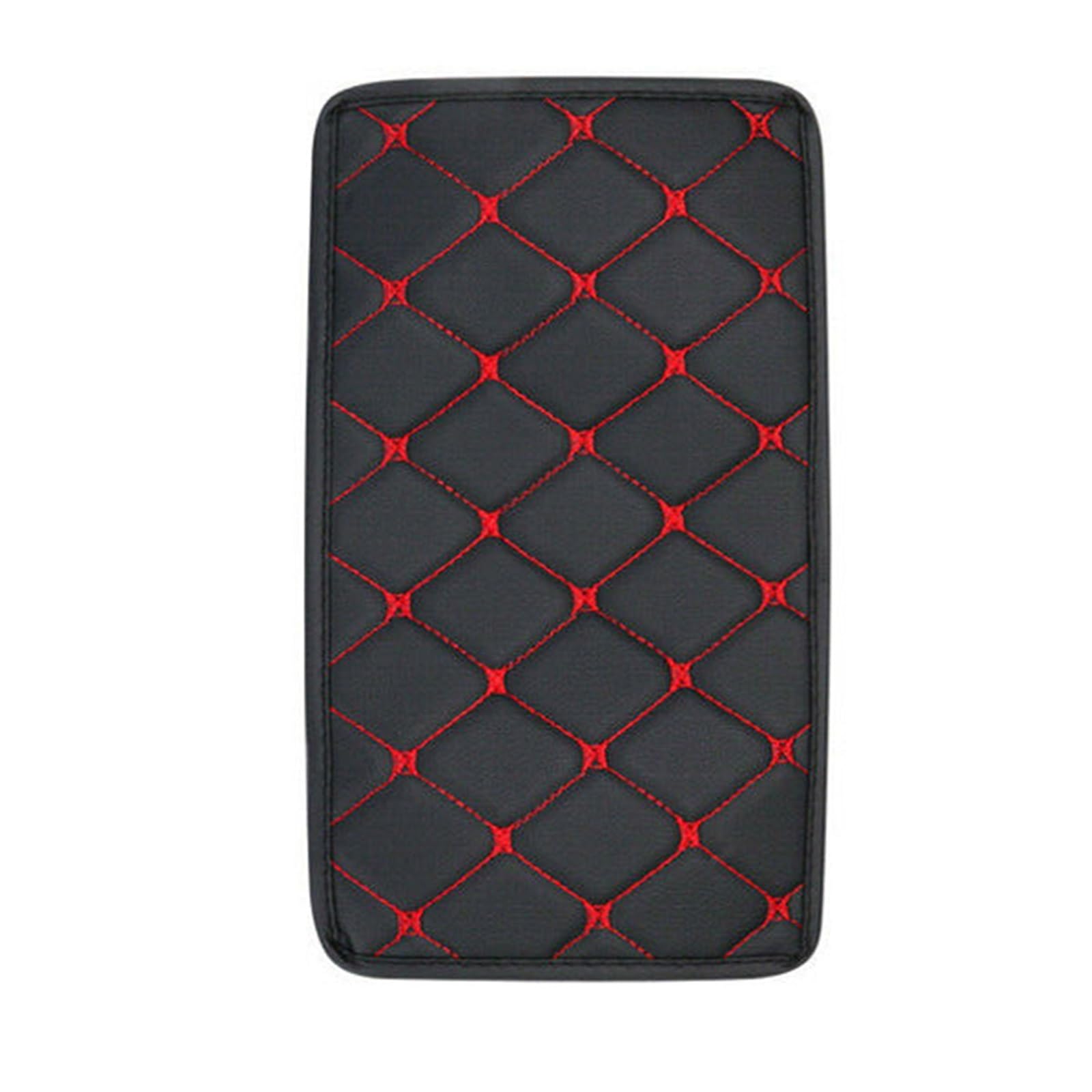 Armlehne Box Auto-Mittelkonsolen-Box-Pad-Schutz, universelle Armlehnen-Pad-Abdeckung, rutschfeste, weiche Faser-Leder-Auto-Armlehne MittelArmlehnen(Red line) von DGOINGPI