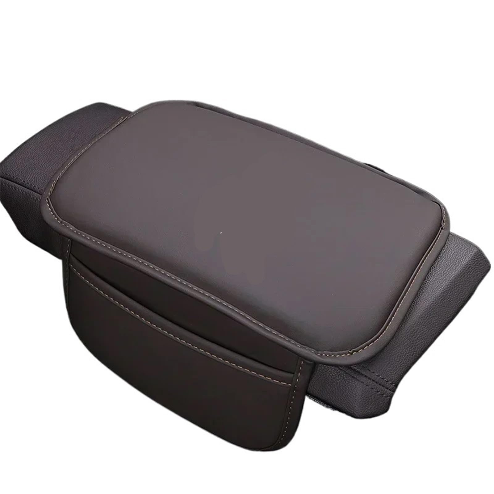 Armlehne Box Auto Universal Armlehne Abdeckung Leder Auto Armlehne Box Pad Fit Für Hyundai Accent Aslan Avante HB20 I20 I30 I40 Ix20 MittelArmlehnen(Brown with bag) von DGOINGPI