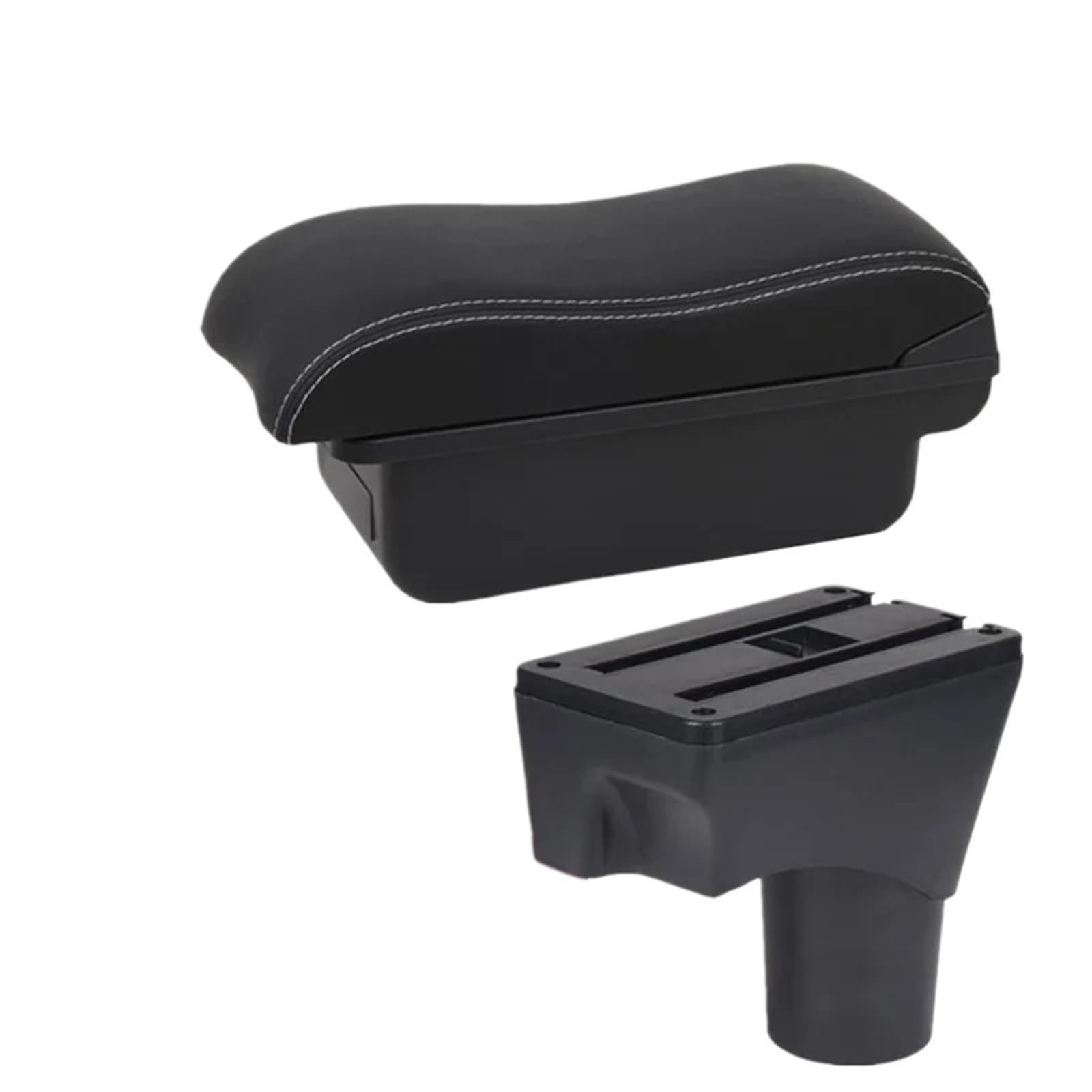 Armlehne Box Passend Für Nissan March Micra K13 Armlehnenbox, Passend Für Nissan Sunny, Auto-Armlehnenarm-Aufbewahrungsbox, Nachrüstteile, Autozubehör MittelArmlehnen(A2 white line No USB) von DGOINGPI