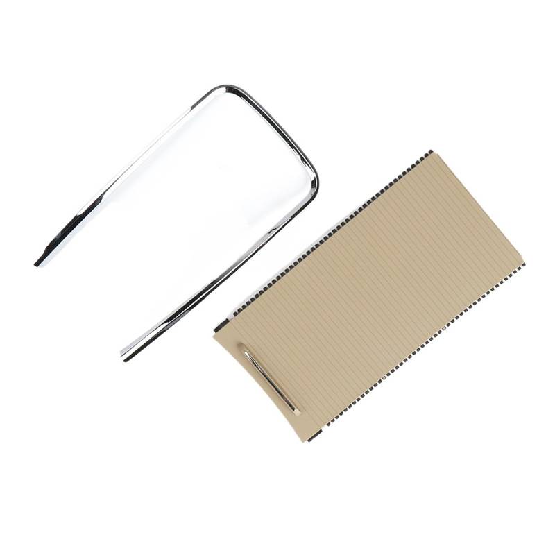 Armlehne Box Passend für Buick Lacrosse, Mittelkonsole, Getränkehalter, Rollo, Abdeckung, Armlehnenbox, Aufbewahrungsbox, Streifen, Beschichtung, Zierring MittelArmlehnen(Set Beige Silver) von DGOINGPI