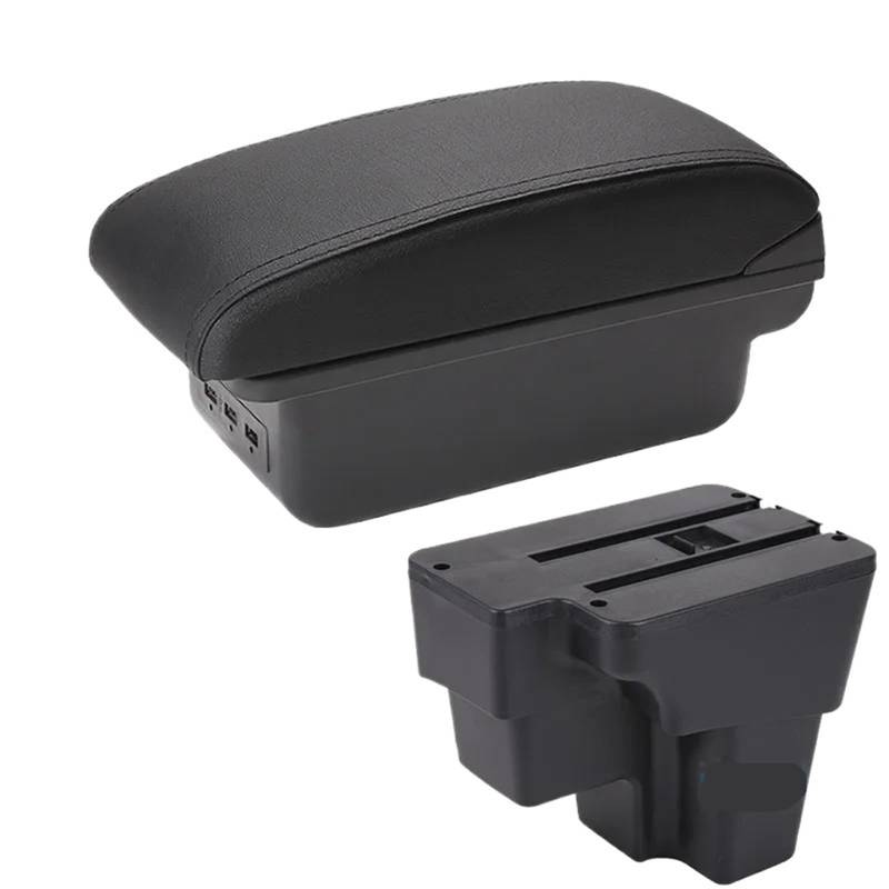 Armlehne Box Passend für KIA RIO STONIC KIA Rio Lx Cerato Armlehnenbox Autoarmlehne Nachrüstteil Aufbewahrungsbox Autozubehör MittelArmlehnen(B2 Black line 3USB) von DGOINGPI