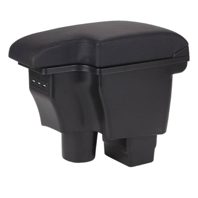 Armlehne Box Passend für Mazda CX-3 Mazda 2 Armlehnenbox Nachrüst-Armlehnen-Aufbewahrungsbox Autozubehör Lade-USB MittelArmlehnen(A2Artificial leather) von DGOINGPI
