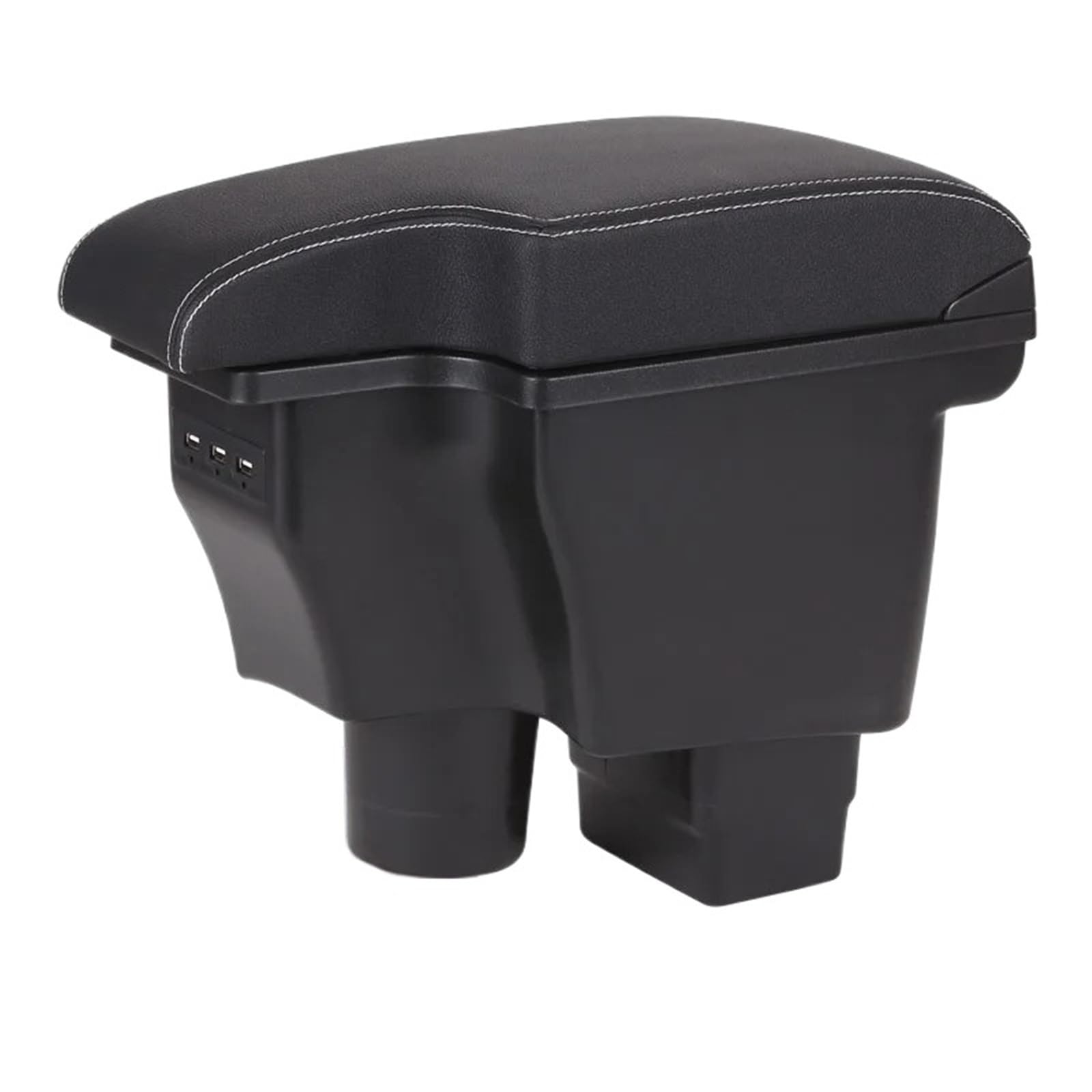 Armlehne Box Passend für Mazda CX-3 Mazda 2 Armlehnenbox Nachrüst-Armlehnen-Aufbewahrungsbox Autozubehör Lade-USB MittelArmlehnen(A3Artificial leather) von DGOINGPI