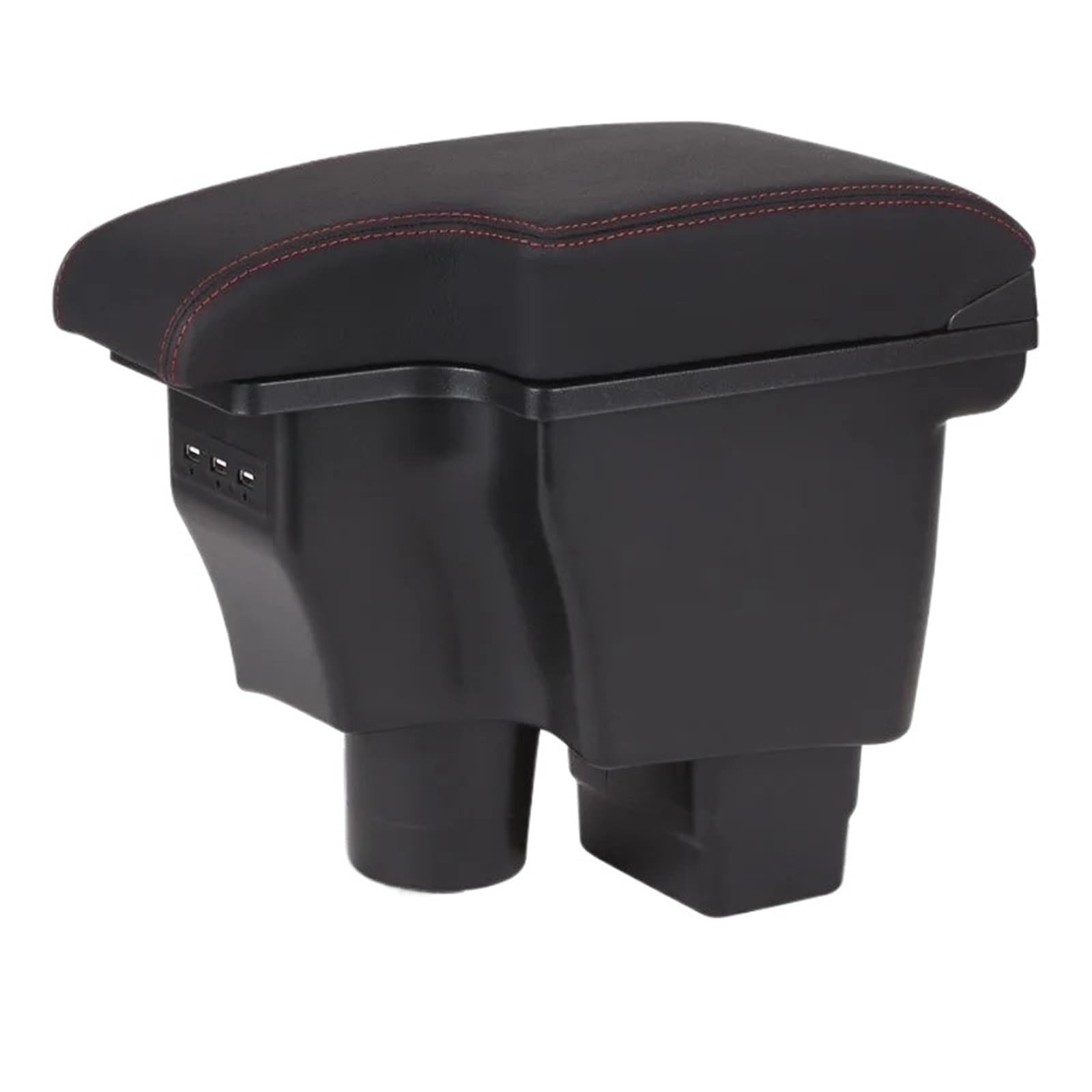 Armlehne Box Passend für Mazda CX-3 Mazda 2 Armlehnenbox Nachrüst-Armlehnen-Aufbewahrungsbox Autozubehör Lade-USB MittelArmlehnen(B1genuine leather) von DGOINGPI