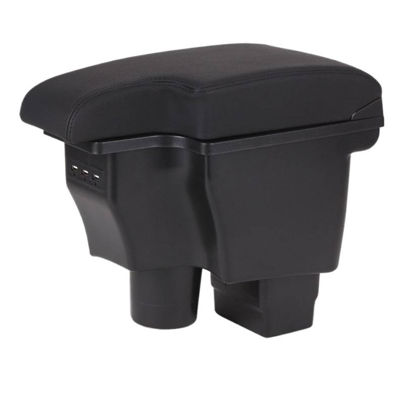 Armlehne Box Passend für Mazda CX-3 Mazda 2 Armlehnenbox Nachrüst-Armlehnen-Aufbewahrungsbox Autozubehör Lade-USB MittelArmlehnen(B2genuine leather) von DGOINGPI