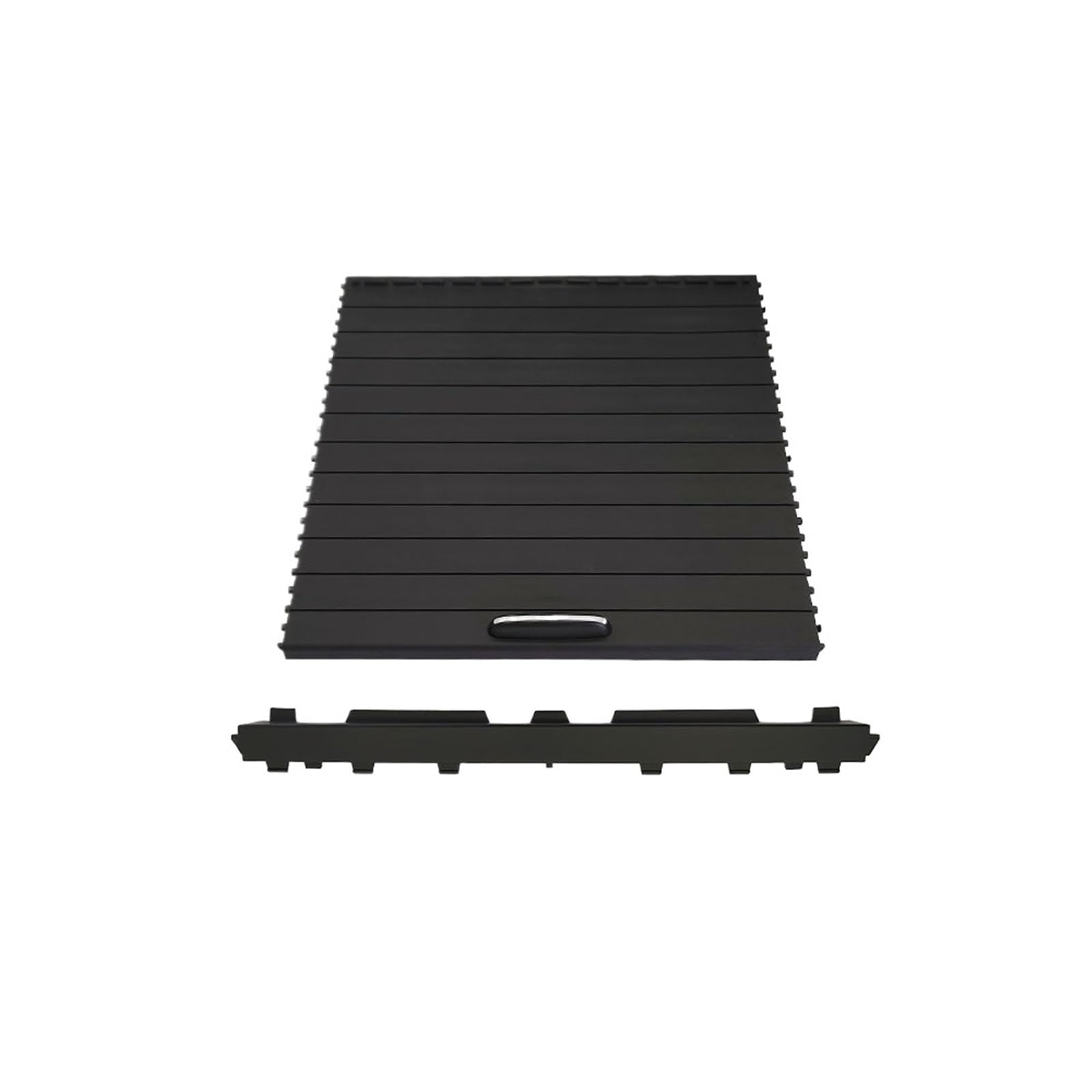 Armlehne Box Passend für Mercedes Benz ML GL GLE GLS ML300 350 W166 W292 Autokonsolen-Getränkehalter-Schiebeabdeckung, Verkleidung, mittlere Rolloabdeckung MittelArmlehnen(Model B Black) von DGOINGPI
