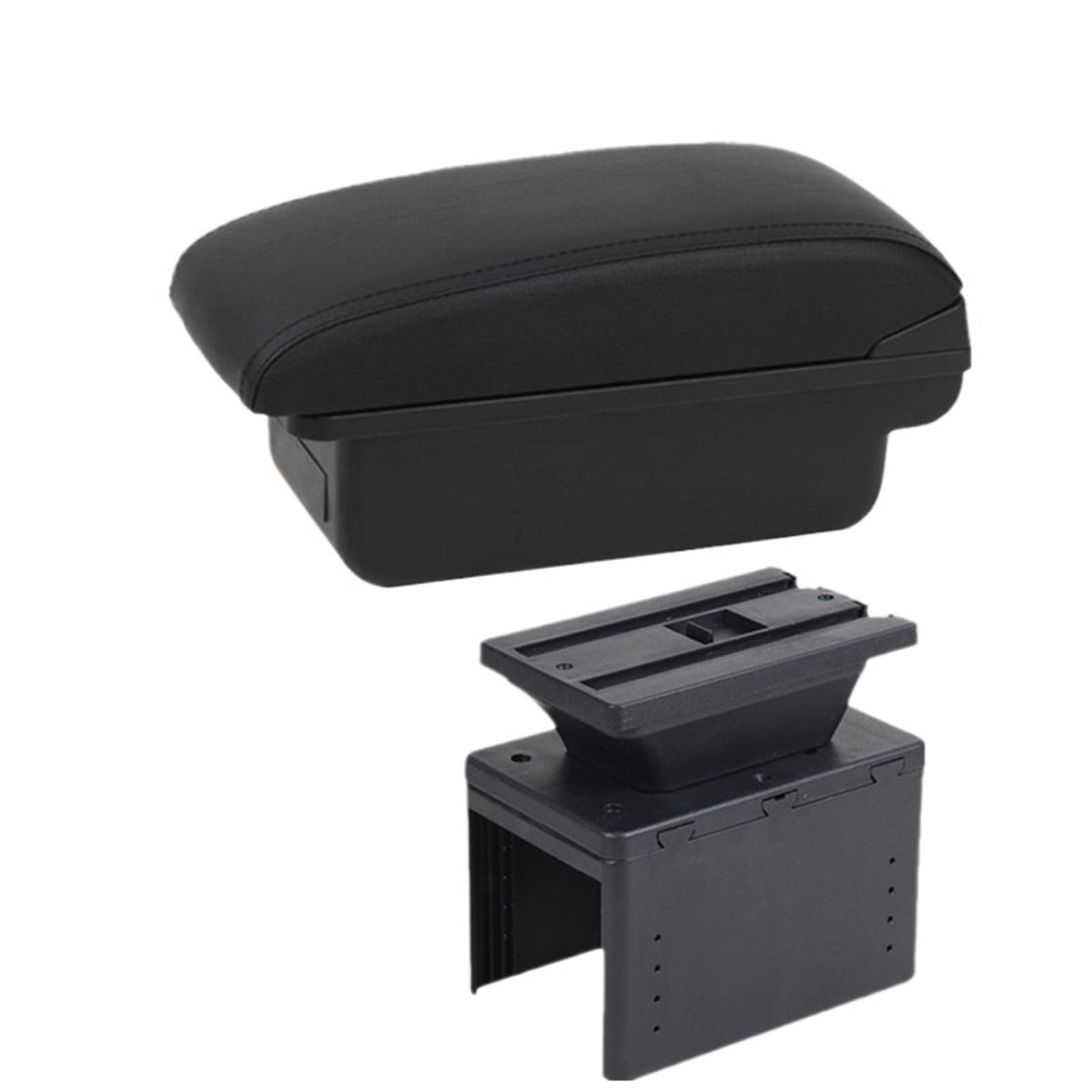 Armlehne Box Universal Auto Armlehne Box Universal Modell Armlehne Auto Zubehör Lagerung Box Nachrüstteile MittelArmlehnen(A1 Black line NO USB) von DGOINGPI