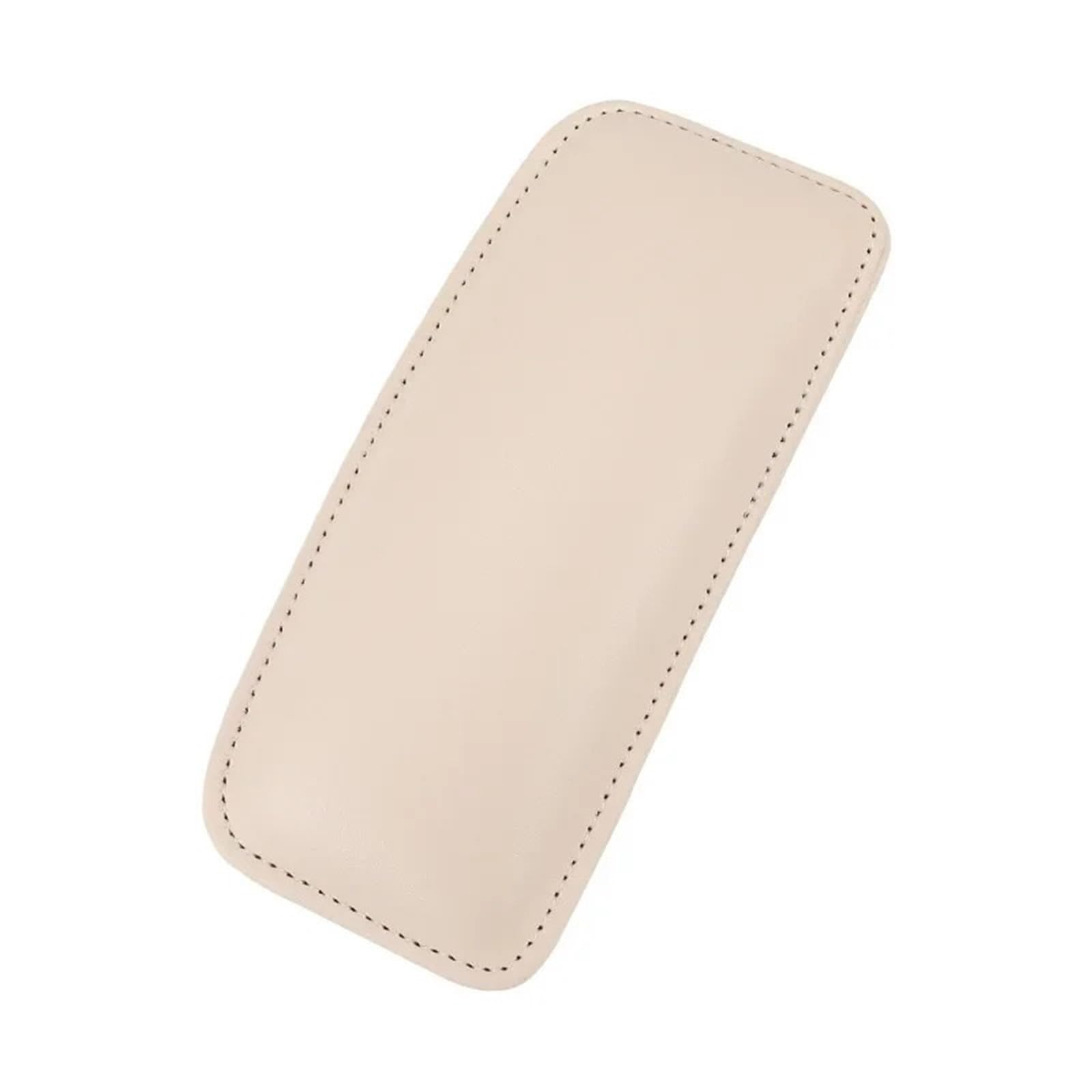 Armlehne Box Universal-Kniepolster Aus Leder Für Den Autoinnenraum, Elastisches Kissen, Memory-Schaum, Beinpolster, Oberschenkelstütze, Autozubehör MittelArmlehnen(Beige) von DGOINGPI