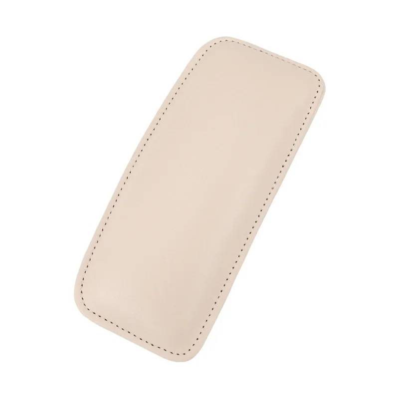 Armlehne Box Universal-Kniepolster Aus Leder Für Den Autoinnenraum, Elastisches Kissen, Memory-Schaum, Beinpolster, Oberschenkelstütze, Autozubehör MittelArmlehnen(Beige) von DGOINGPI