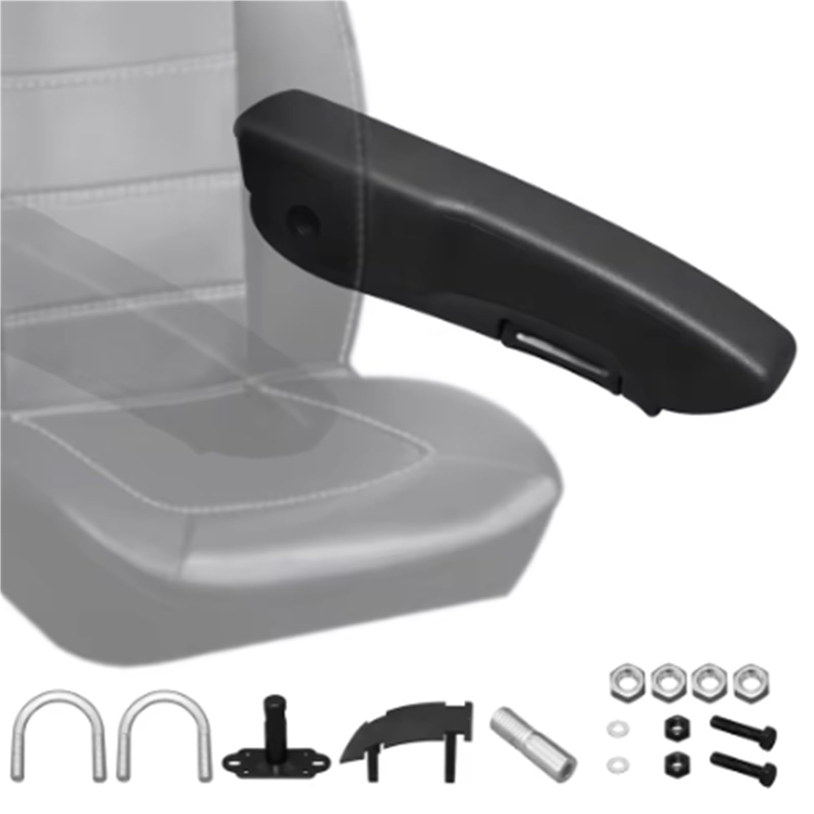 Armlehne Box Verstellbare Armlehne, verschleißfestes Armlehnenzubehör, geeignet für Auto-LKW-RV-Pickup-Sitzarmlehnen MittelArmlehnen(Left hand black) von DGOINGPI