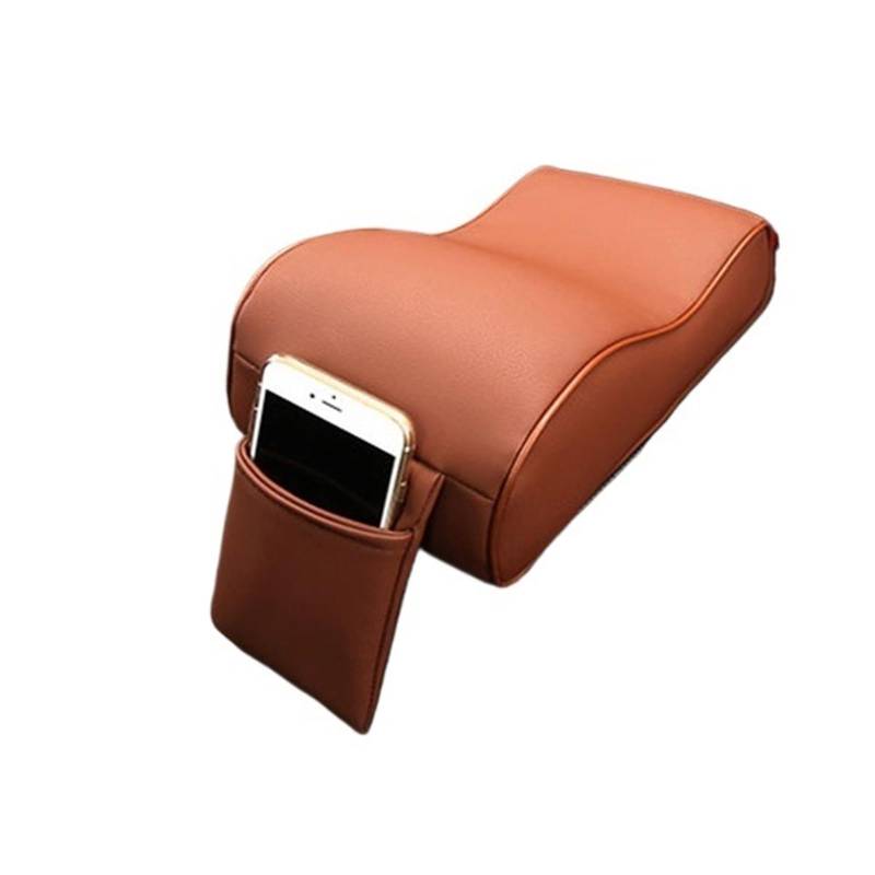 Armlehne Box Weiches Armlehnenkissen für die Mittelkonsole, Schwarz, für die Mittelkonsole, Armlehnenmatte, Sitzbox, Kissenbezug, Fahrzeugschutz MittelArmlehnen(Brown) von DGOINGPI