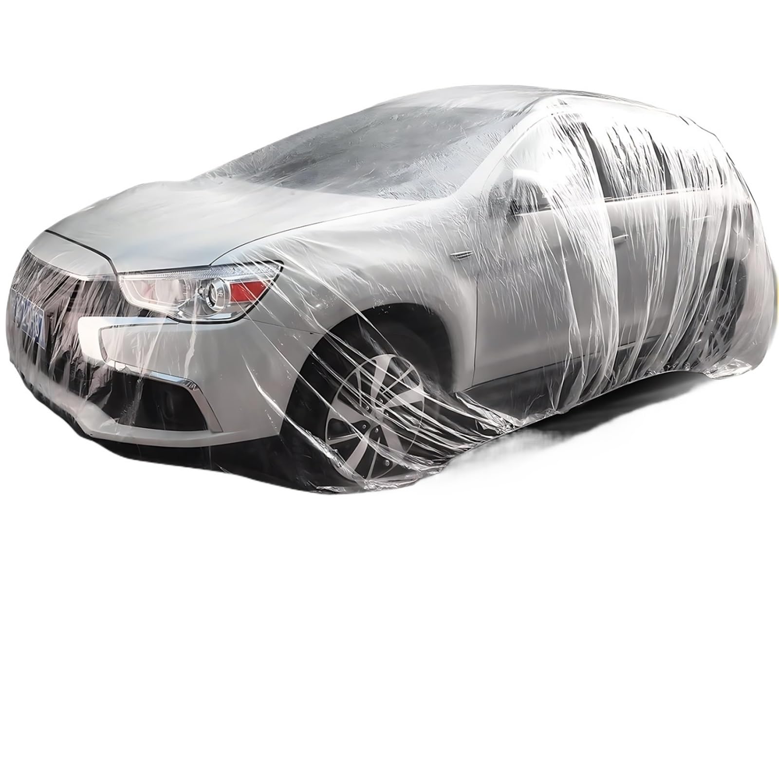 Auto-Abdeckung 1-10PCS Einweg-Autoabdeckung Transparente Autoabdeckung Automantel und Autoabdeckung PE-Film Regenschutz(Transparent-XL,1PCS) von DGOINGPI