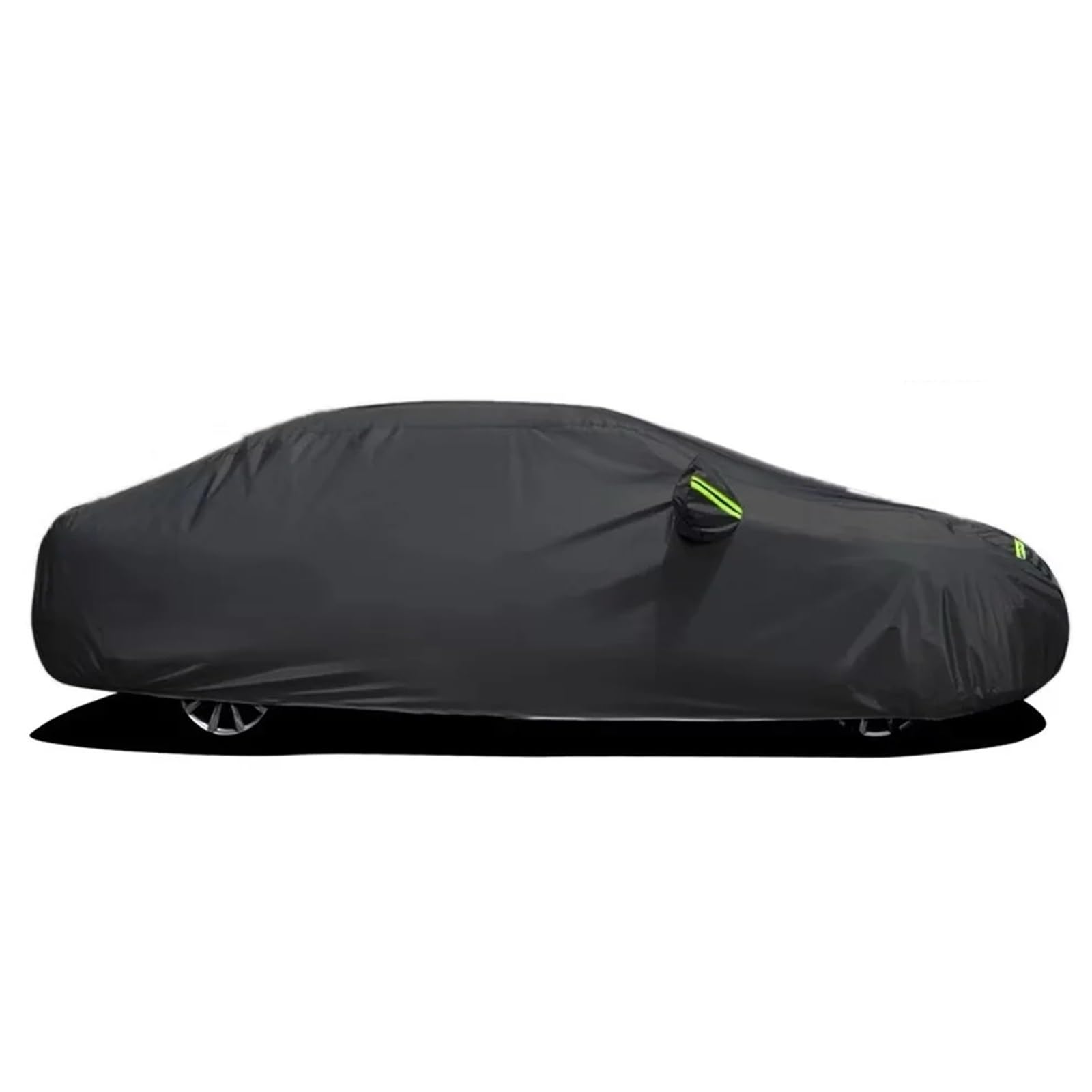 Auto-Abdeckung Abdeckung Sonnenschirm Staubdicht Schutz Mit Reflektierende Streifen Universal Für Fließheck Limousine SUV(XXL-5.3X2.0X1.50M,Black) von DGOINGPI