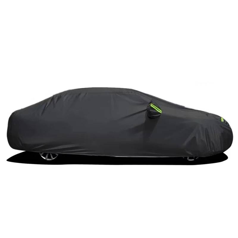 Auto-Abdeckung Abdeckung Sonnenschirm Staubdicht Schutz Mit Reflektierende Streifen Universal Für Fließheck Limousine SUV(XXL-5.3X2.0X1.50M,Black) von DGOINGPI