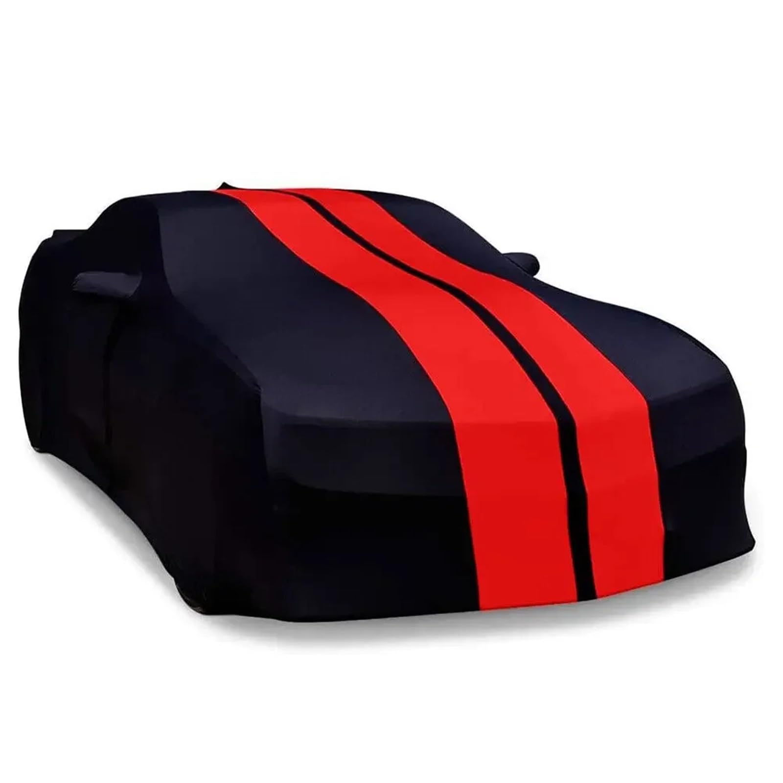 Auto-Abdeckung Autoabdeckung Staubdicht SUV-Abdeckungen Innenraum Für Dodge Challenger Fit Für Ferrari Fit Für Jaguar(Red Black) von DGOINGPI