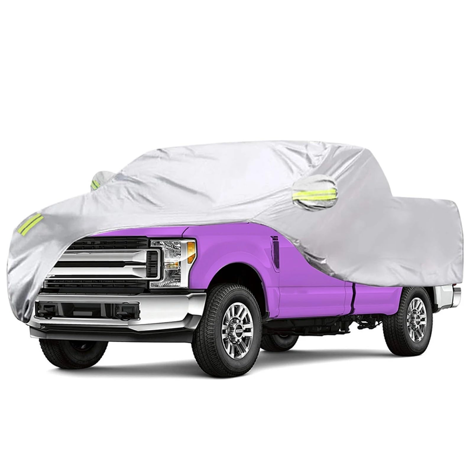 Auto-Abdeckung Ganzjahres-Autoabdeckung für Pickup-Trucks, gegen Staub und Schmutz, Winddicht, UV-Schutz, 170T, passend für Ford Raptor F150 F250 GMC(M) von DGOINGPI