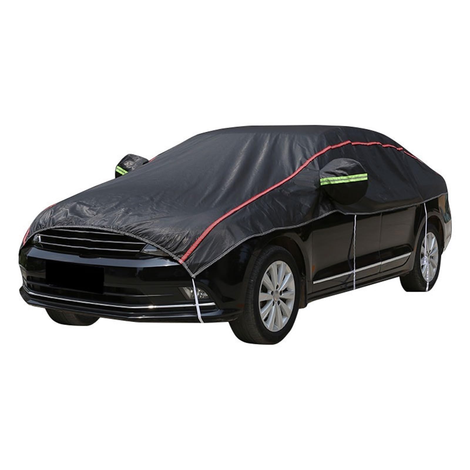 Auto-Abdeckung Outdoor Sonnenschutz Abdeckung Staubdicht Wasserdicht Auto Sonnenschutz Universal Für Limousine SUV(Sedan Black) von DGOINGPI
