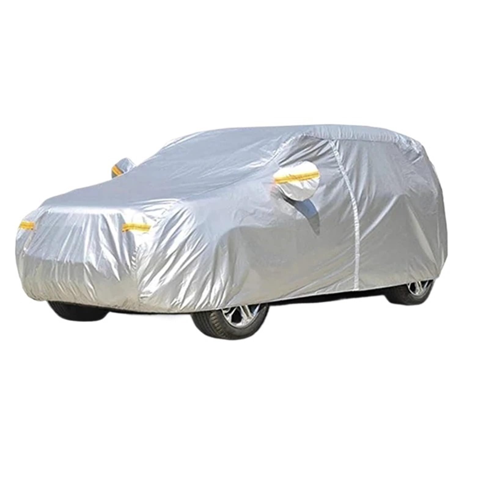 Auto-Abdeckung Sonnenschutzabdeckung Fit für Autoreflektor Staub Regen Schnee Schutz SUV Limousine Fließheck Full S(Silver Color 3M) von DGOINGPI