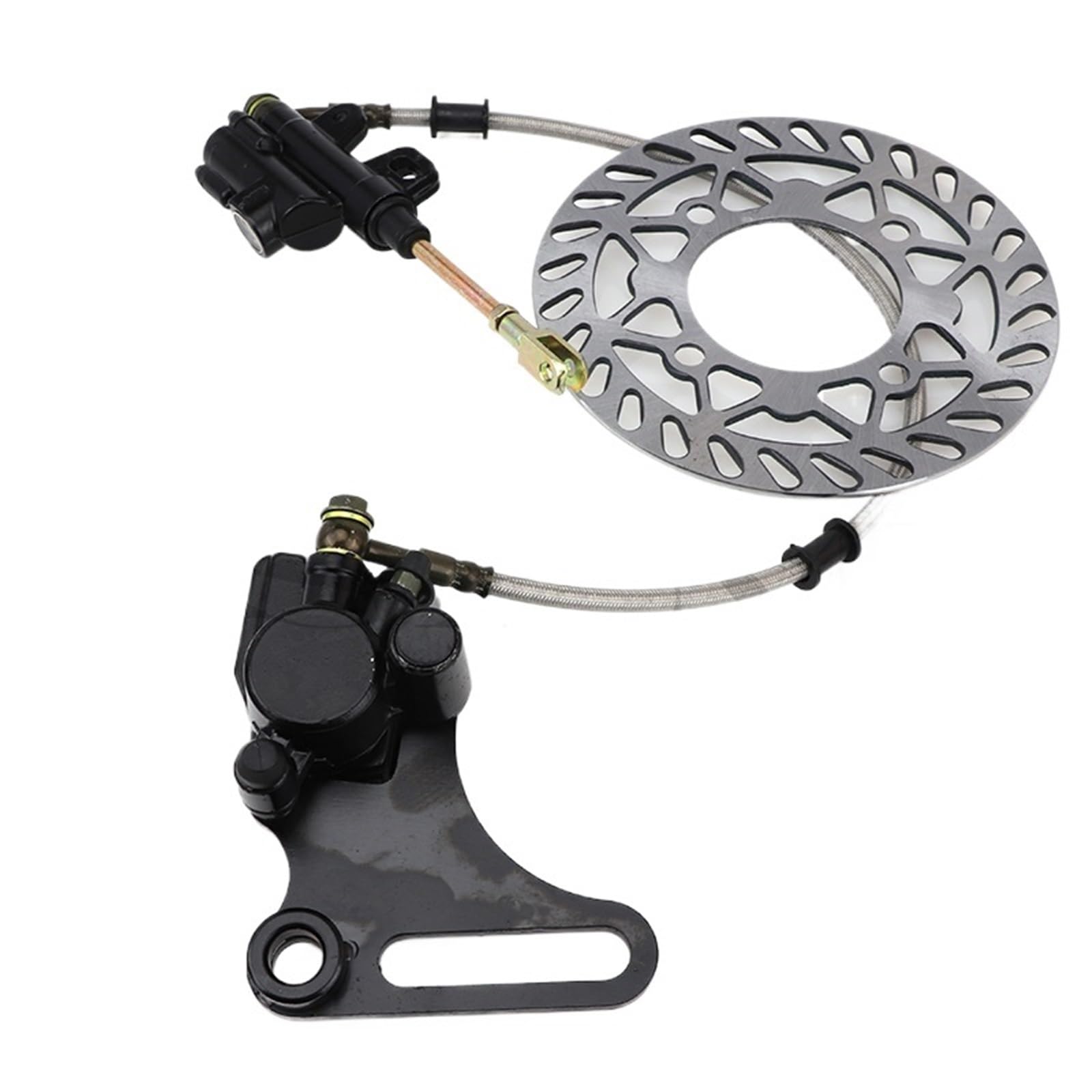 Bremssattel Kolben 15mm Hinten Disc Bremse System Sattel Pad Fit Für 110cc 125cc 140cc CRF XR SSR Pit Dirt Bike ATV Bremssattelpresse(B-With brake disc) von DGOINGPI
